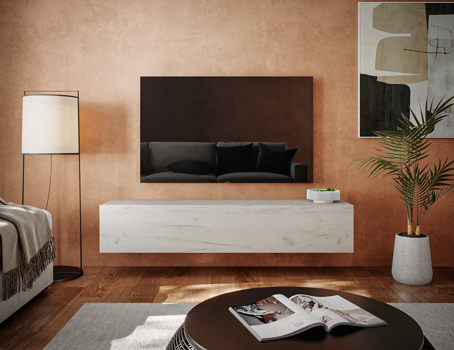 Platan Room Lowboard, Fernsehschrank 105/140/160/210/280cm breit günstig online kaufen