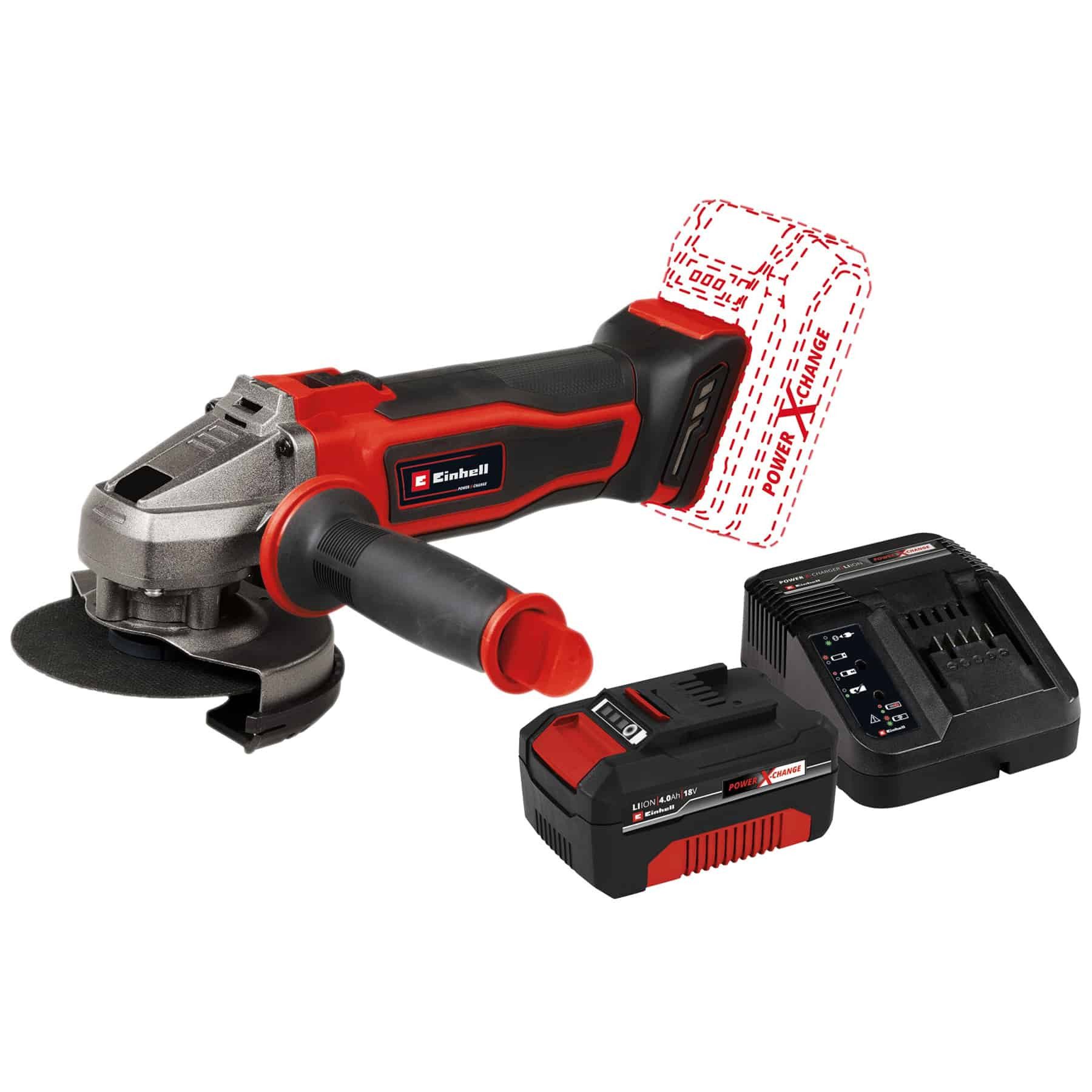 Einhell Akku-Winkelschleifer EINHELL Akku-Winkelschleifer TE-AG 18/ 115-2 Li Kit (1x 4,0 Ah)
