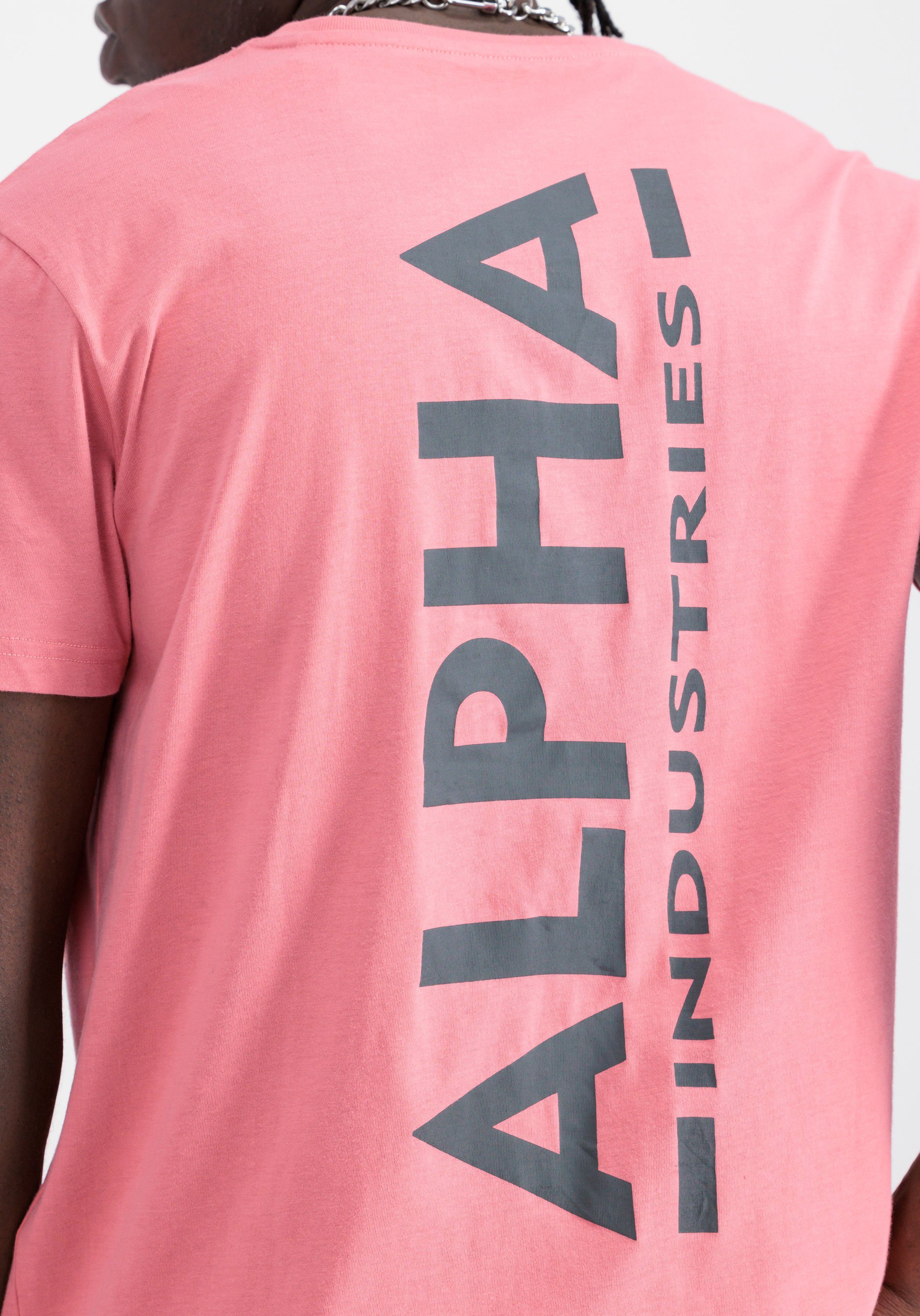 Alpha T T-Shirts Men Industries Backprint coral red - Alpha T-Shirt Industries