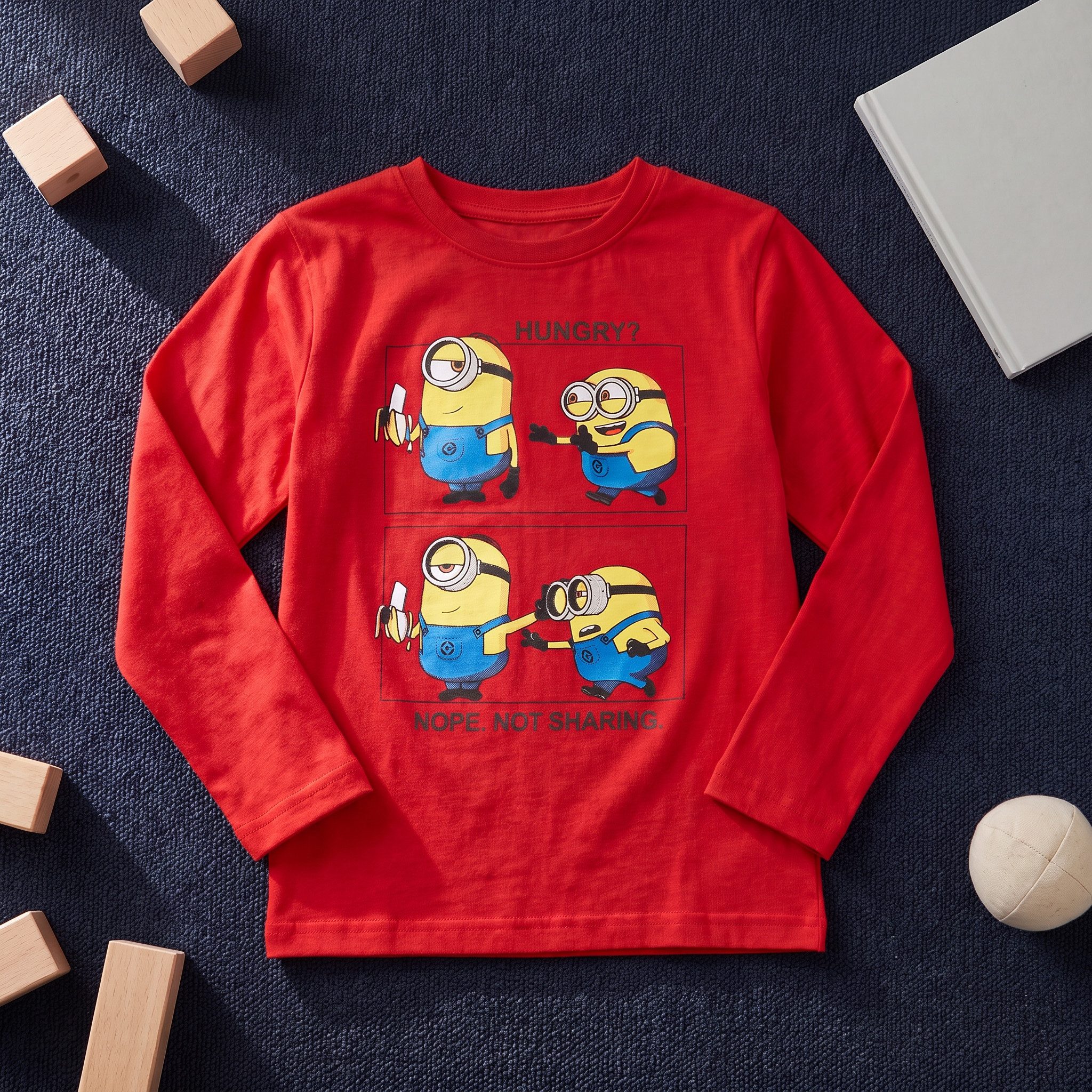 Minions Langarmshirt Die Minions Kinder Jungen langarm Shirt Langarmshirt 100% Baumwolle, Gr. 104-134 – Bild 5 von 5