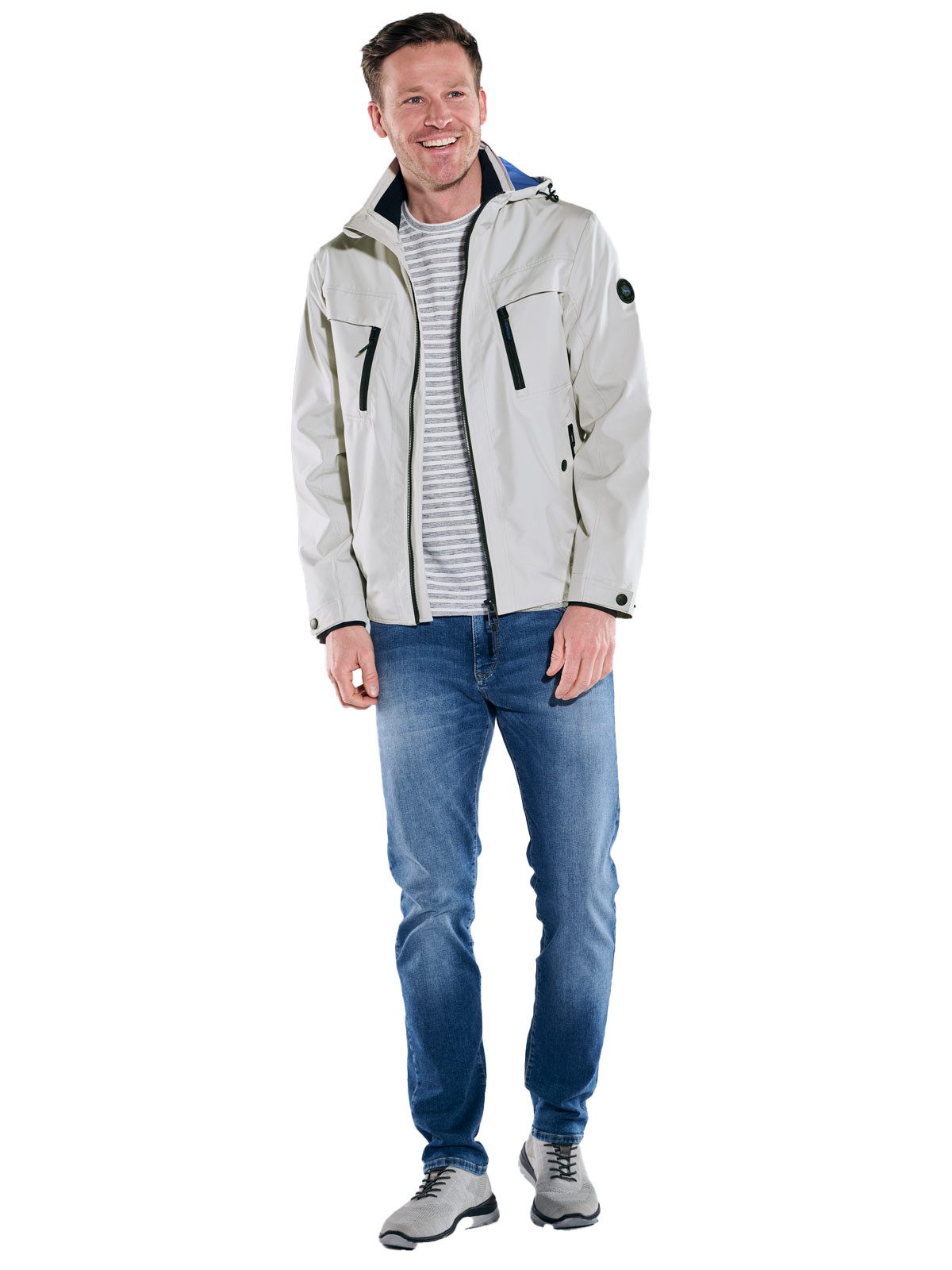 Engbers Kurzjacke Herren Funktionsjacke regular, Naturweiss