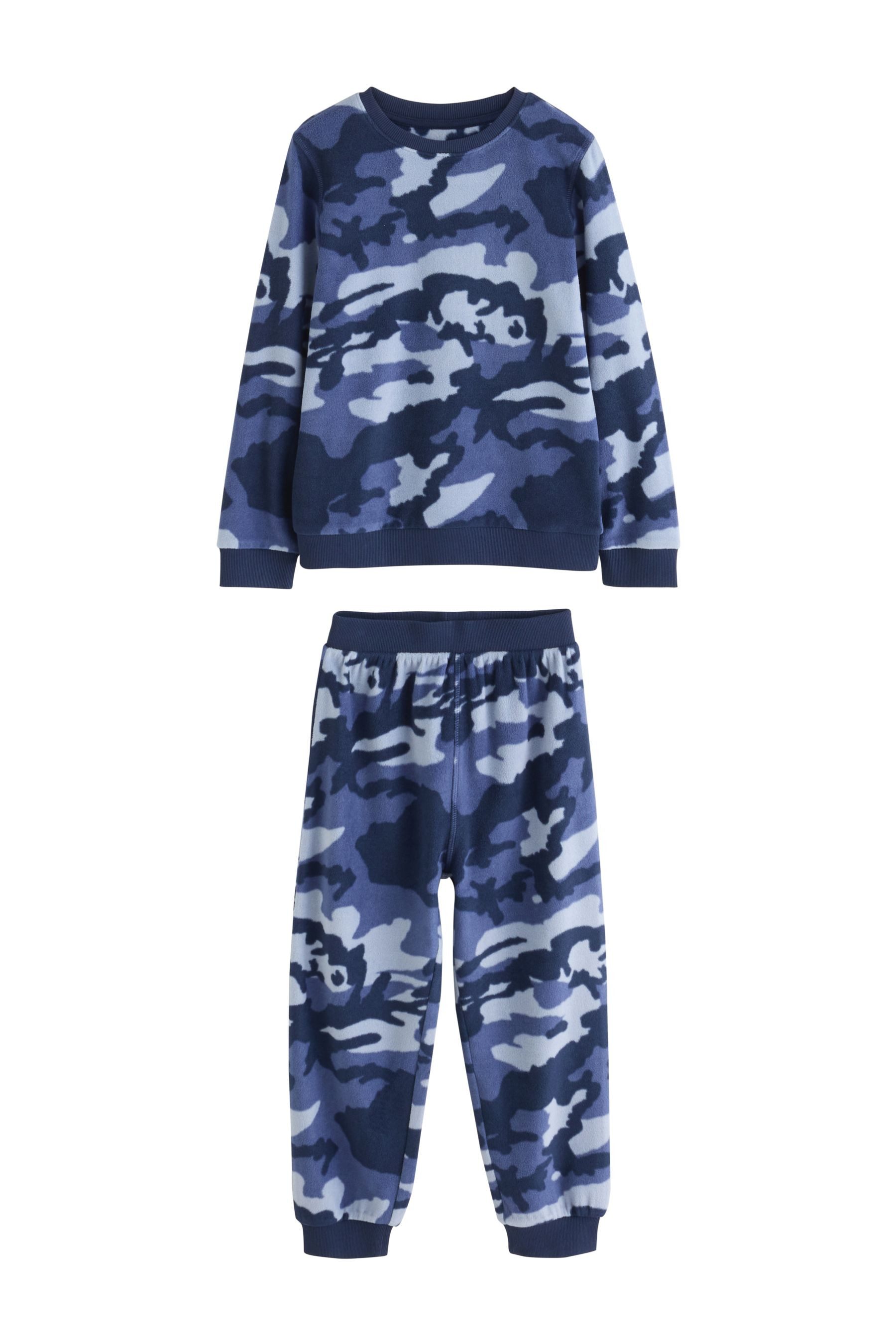 Next Pyjama Kuscheliger Fleece-Schlafanzug mit Print (2 tlg)