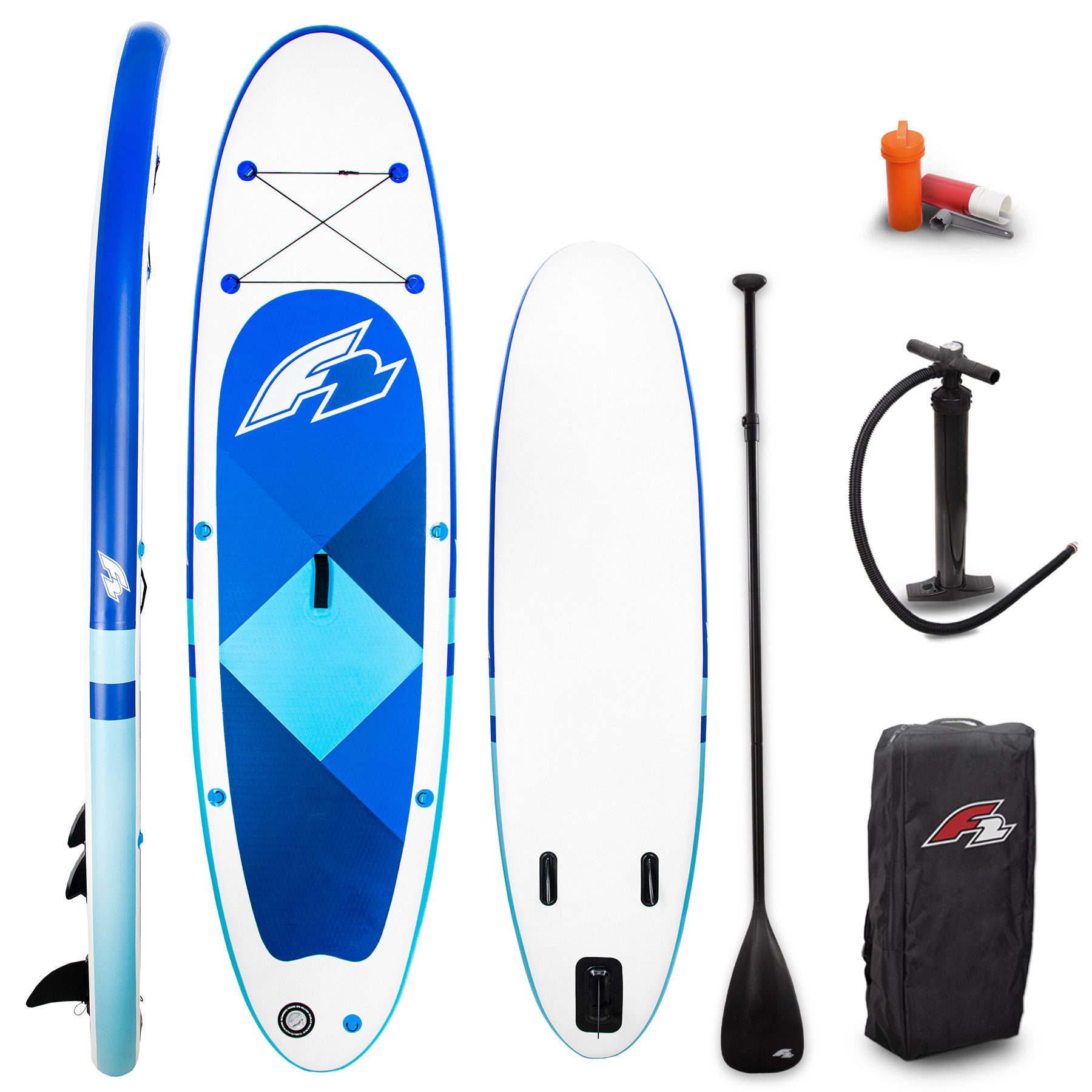 F2 SUP-Board F2 Stand Up Paddling Board Prime SUP Stand Up Paddle 10,5' Weiß - Leic