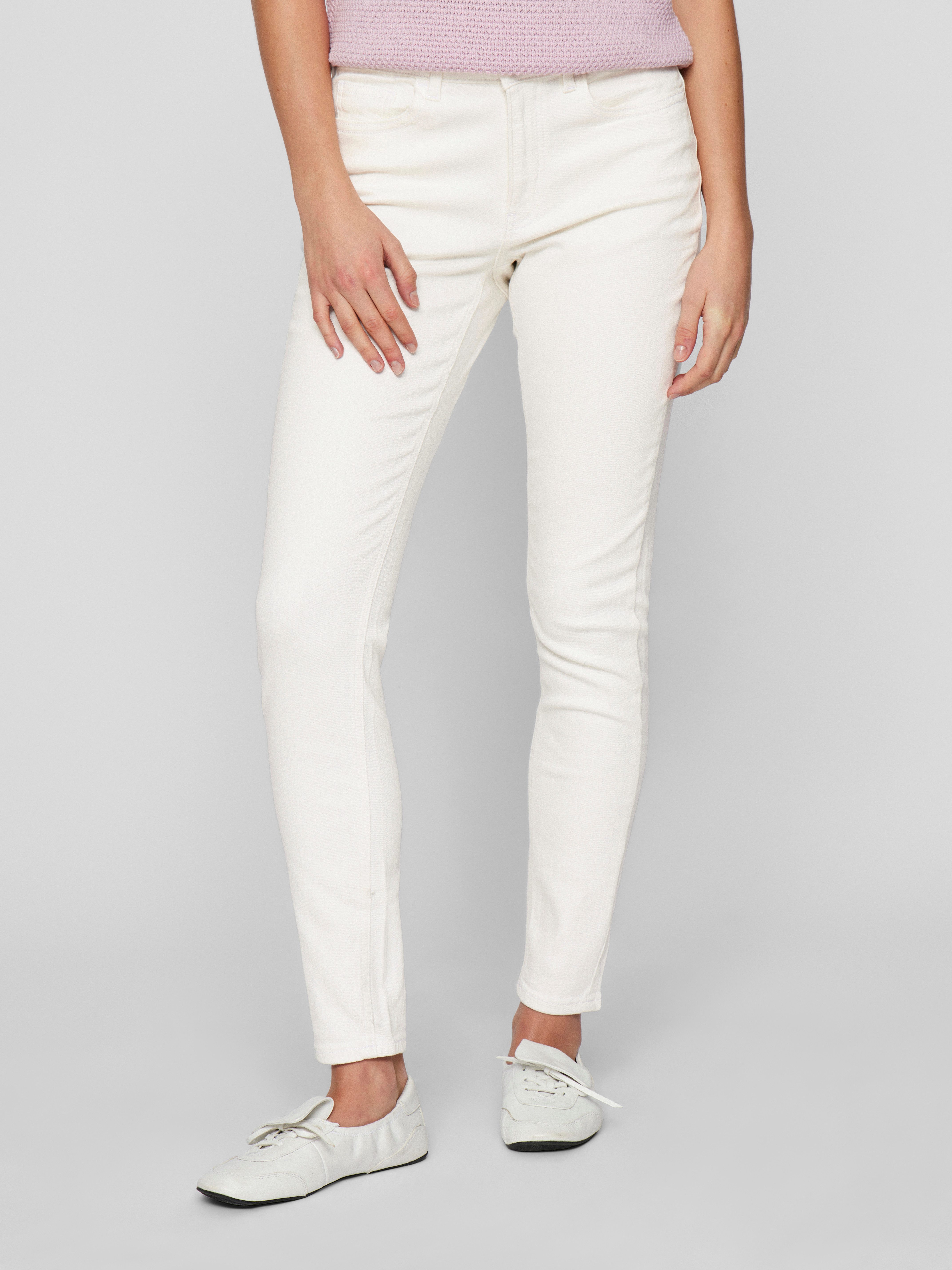 Vila Skinny-fit-Jeans VISARAH RW SKINNY JEANS WHITE EMY-NOOS günstig online kaufen