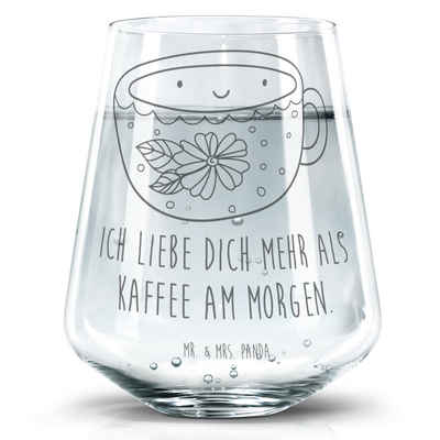 Mr. & Mrs. Panda Glas Kaffee Tasse - Transparent - Geschenk, Spülmaschinenfeste Trinkglser, Premium Glas, Liebevolle Gestaltung