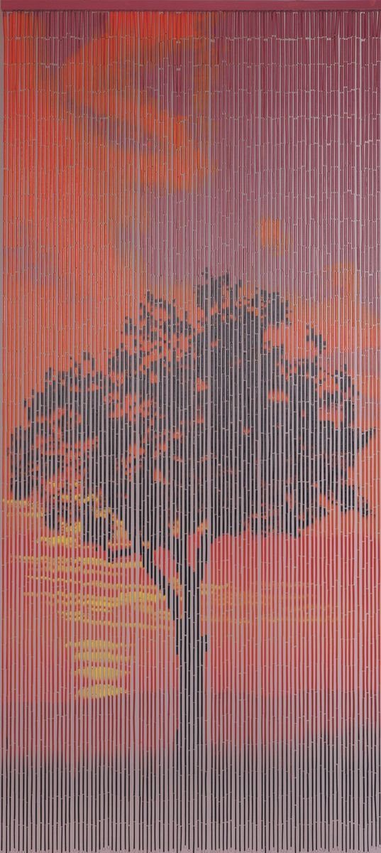 CONACORD Insektenschutz-Vorhang Conacord Decona Sunrise Dekovorhang bunt, 90 x 200 cm, Bambus - blickdicht dank hoher Stranganzahl