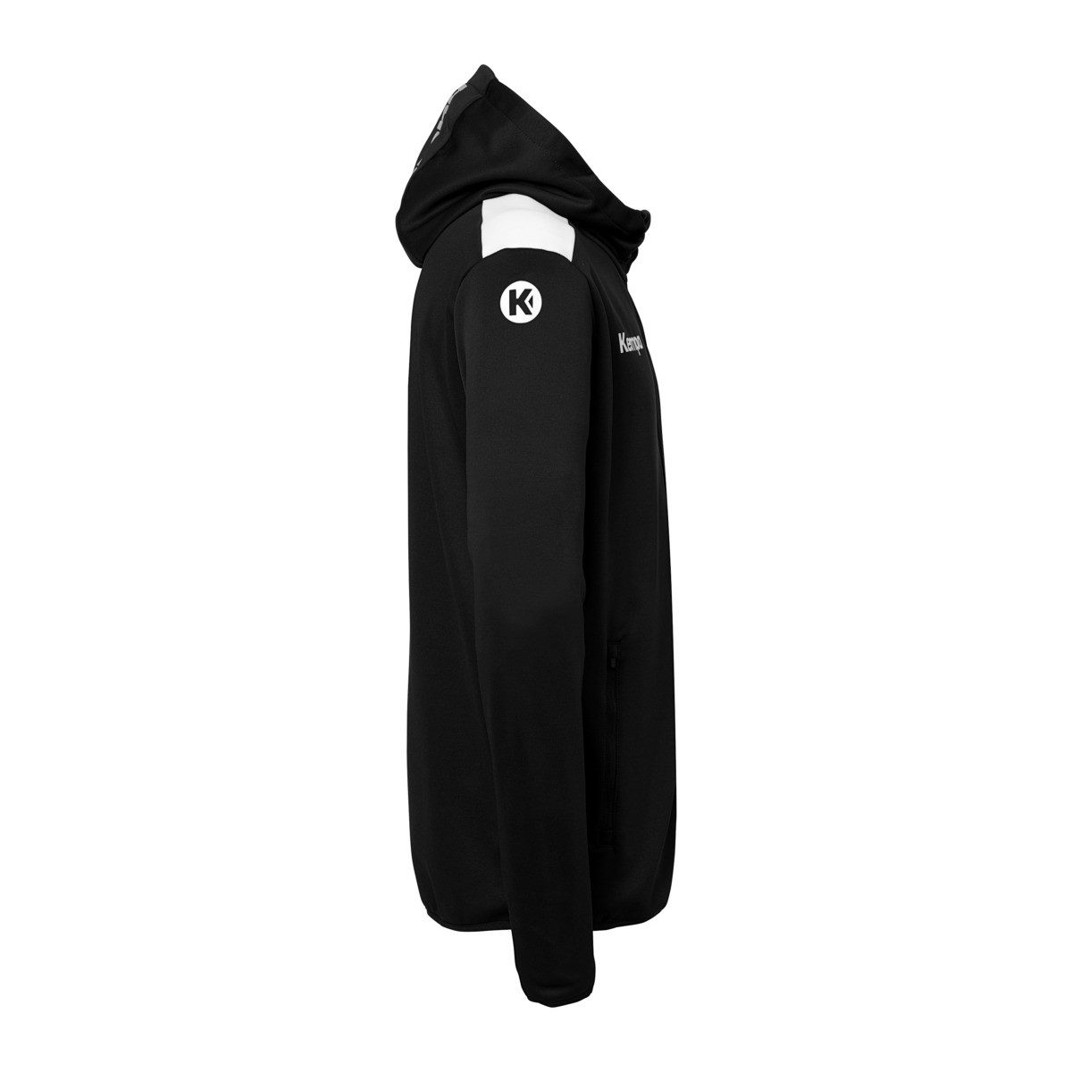 Kempa Trainingsjacke Kapuzenjacke Emotion 27 Full-Zip (angenehmes Tragegefül) schwarz/weiss