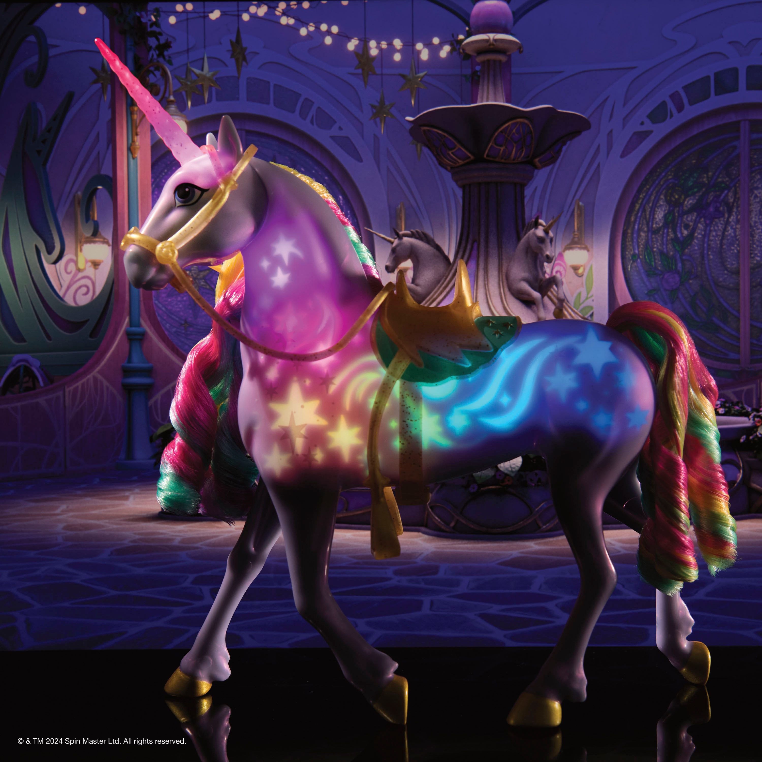 Spin Master Anziehpuppe Unicorn Academy - Interactive Rainbow Light-Up Wildstar, mit Leuchteffekt