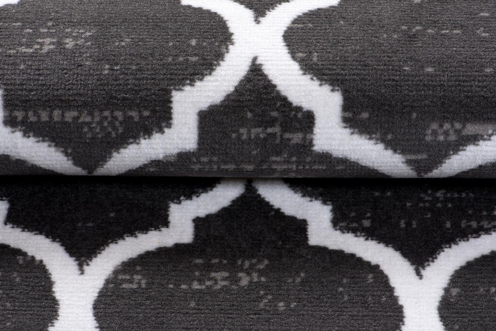Geeignet 7 Mazovia, Kurzflor Fußbodenheizung, - x cm, 160 für Kurzflor, mm, Modern Teppich grau dunkel grau Höhe Muster Designteppich Geometrische 230