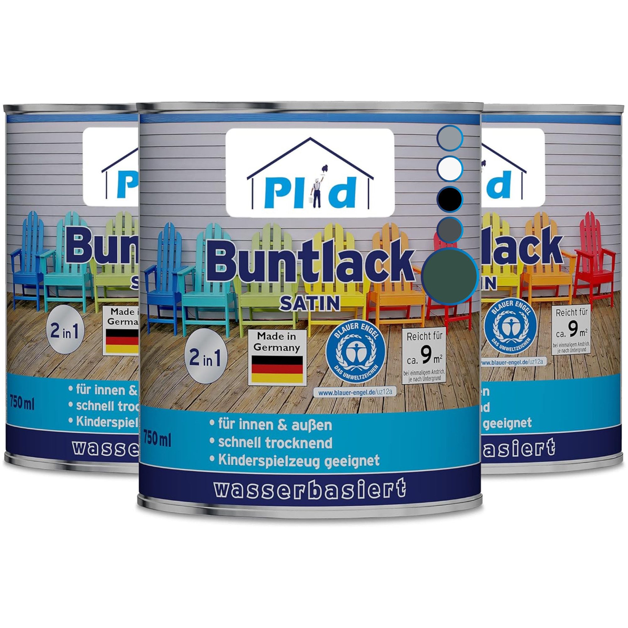 plid Acryl-Buntlack Möbellack Buntlack Holzfarbe Türenlack Acryllack Möbelfarbe Holzfarbe