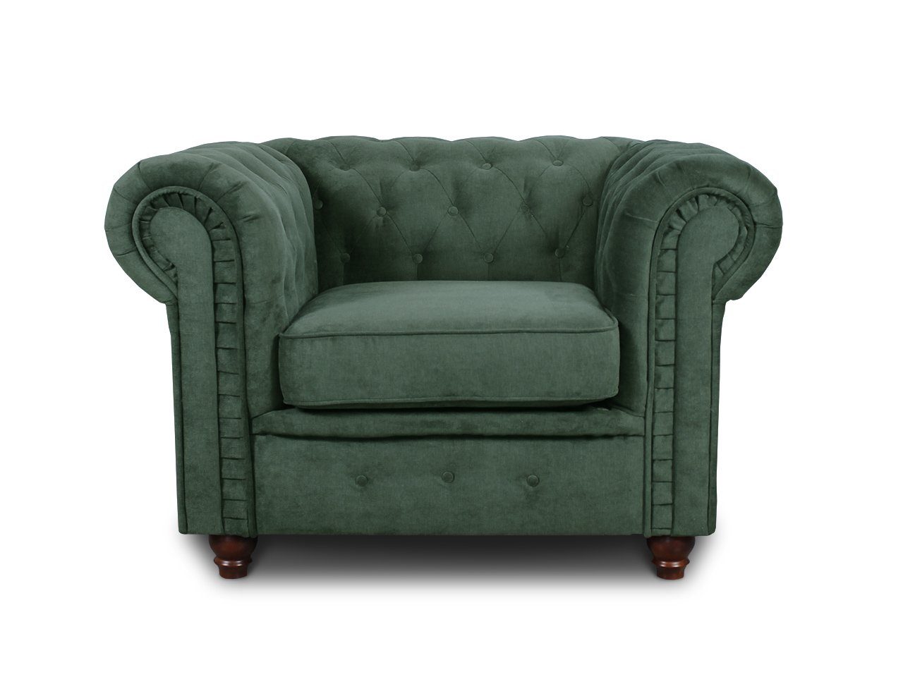 Sofnet Ohrensessel Asti 1, Chesterfield Sessel, Sofagarnitur, Glamour Couch