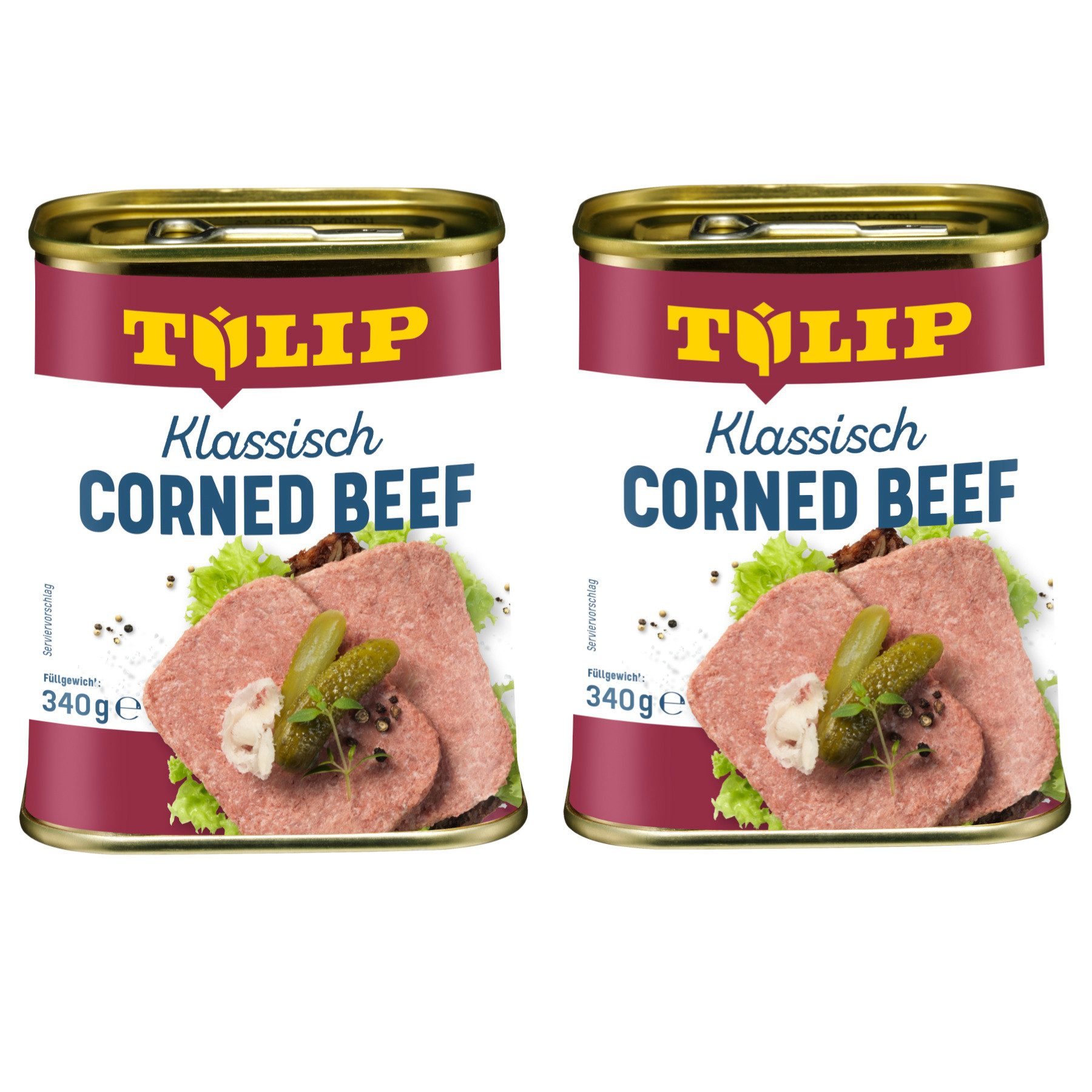 TULIP Wurstkonserve 340g Corned Beef Delikatesse Proteinquelle Rindfleisch, 340 g, (Packung)