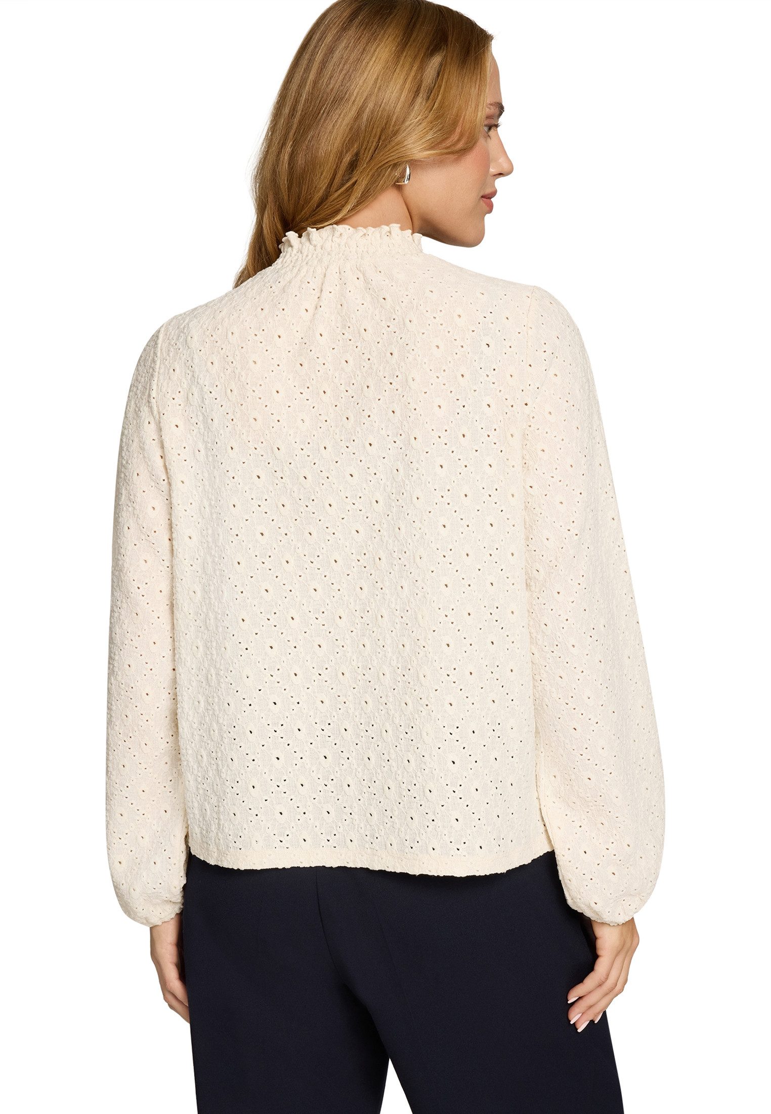 Zero Klassische Bluse Damen mit Lochmuster