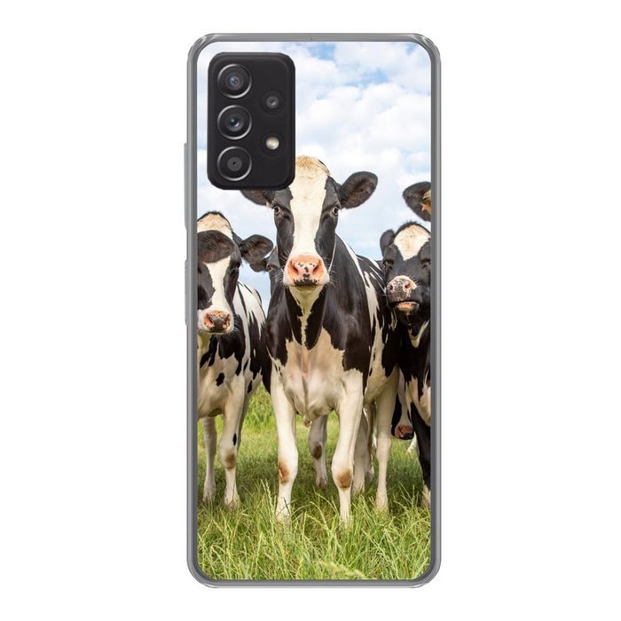 MuchoWow Handyhülle Kühe - Weide - Tiere - Natur - Gras Handyhülle Telefonhülle Samsung Galaxy A73