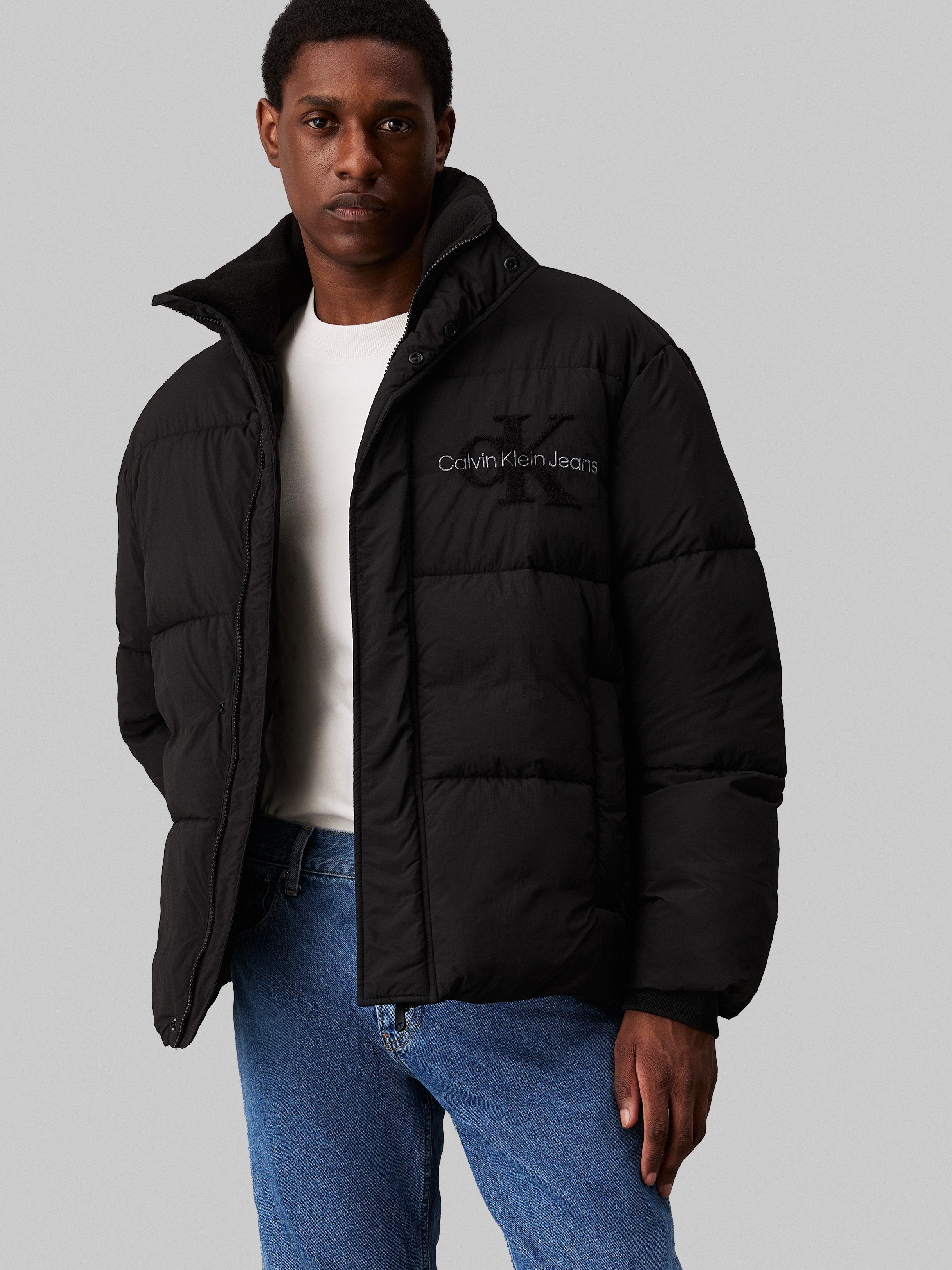 Calvin Klein Jeans Outdoorjacke CHENILLE PUFFER mit Logopatch