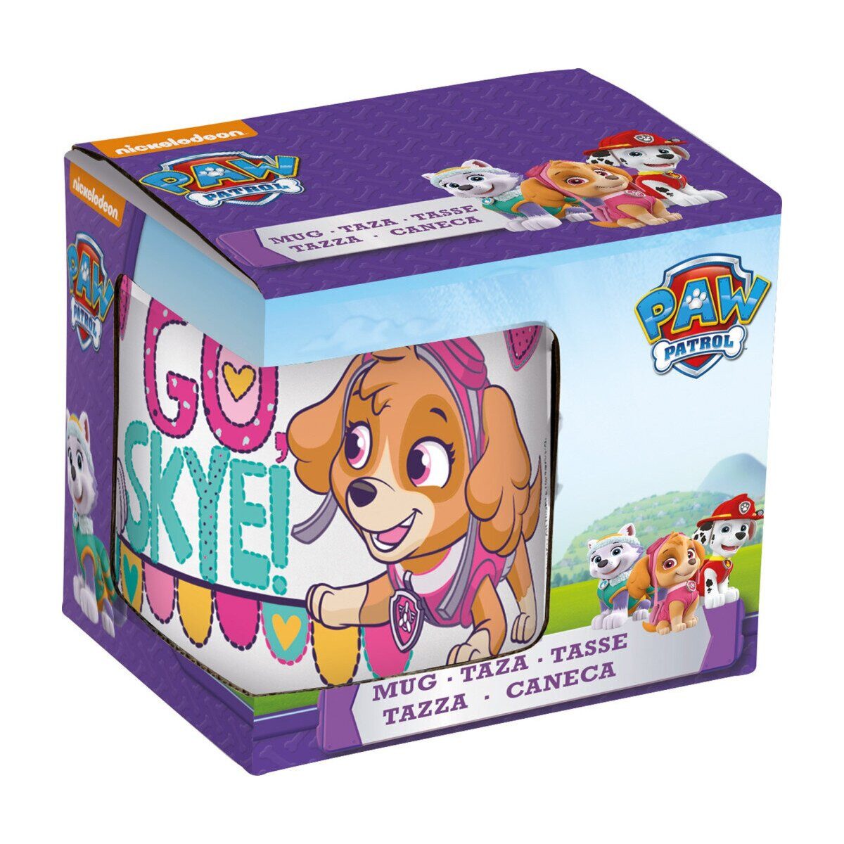 PAW PATROL Tasse Paw Patrol Go Skye Porzellanbecher 235 ml, 1-tlg.