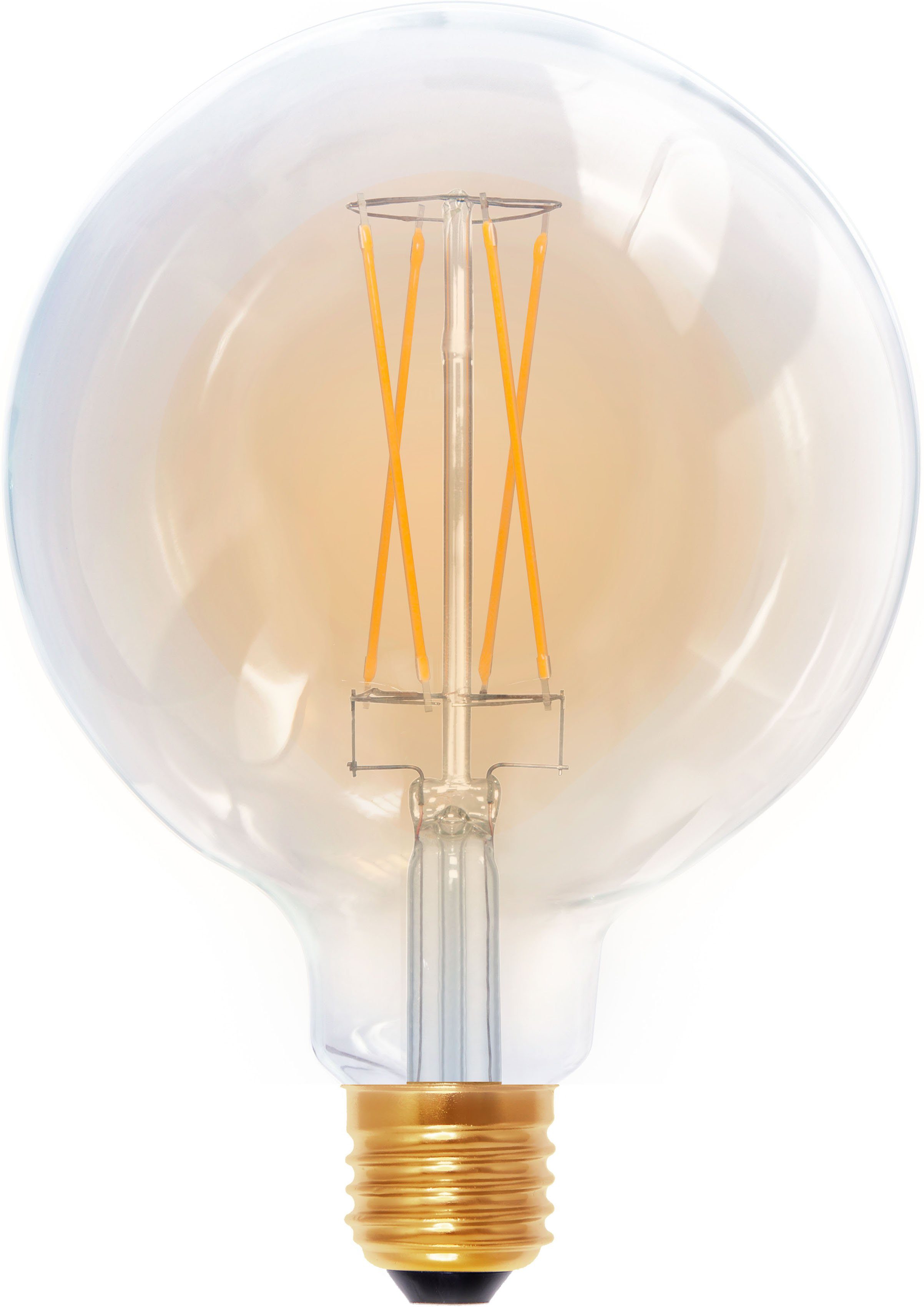 SEGULA LED-Leuchtmittel LED 125 Globe E27, gold, 125, dimmbar, Warmweiß, Globe gold E27