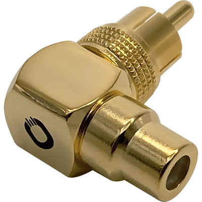 Oehlbach »Sound-AD 90 - Winkeladapter Cinch 90° (Winkelstecker auf Cinch Kupplung) 24k vergoldet, hohe Kontaktsicherheit - 2 Stück« Audio- & Video-Kabel