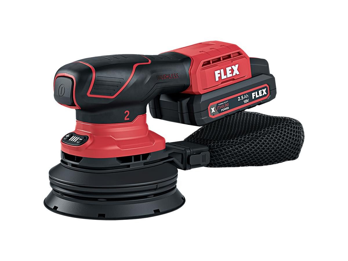 Flex Akku-Exzenterschleifer ORE 2-125 18-EC, (5 tlg)
