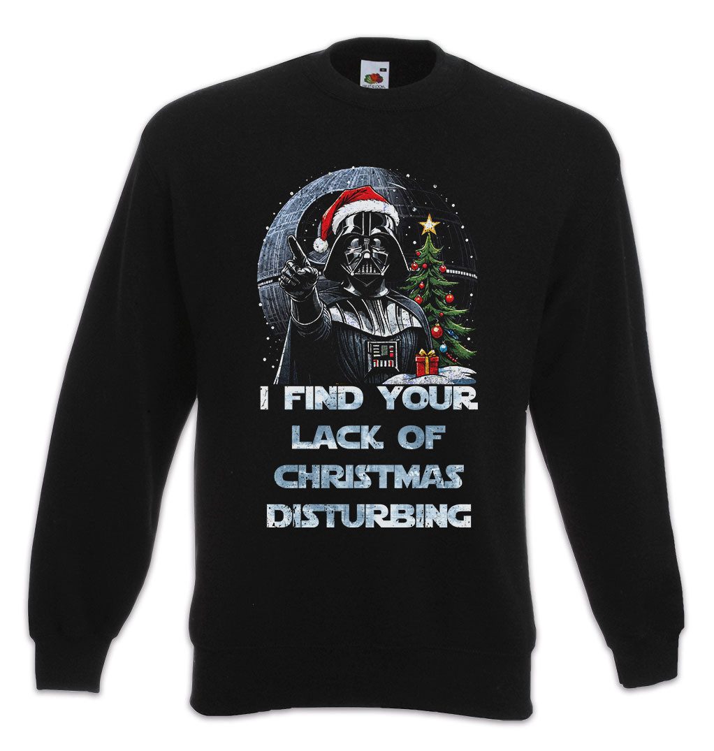 Sweatshirt Disturbing Christmas 2 Sweatshirt Wars Force Merry Darth Holy