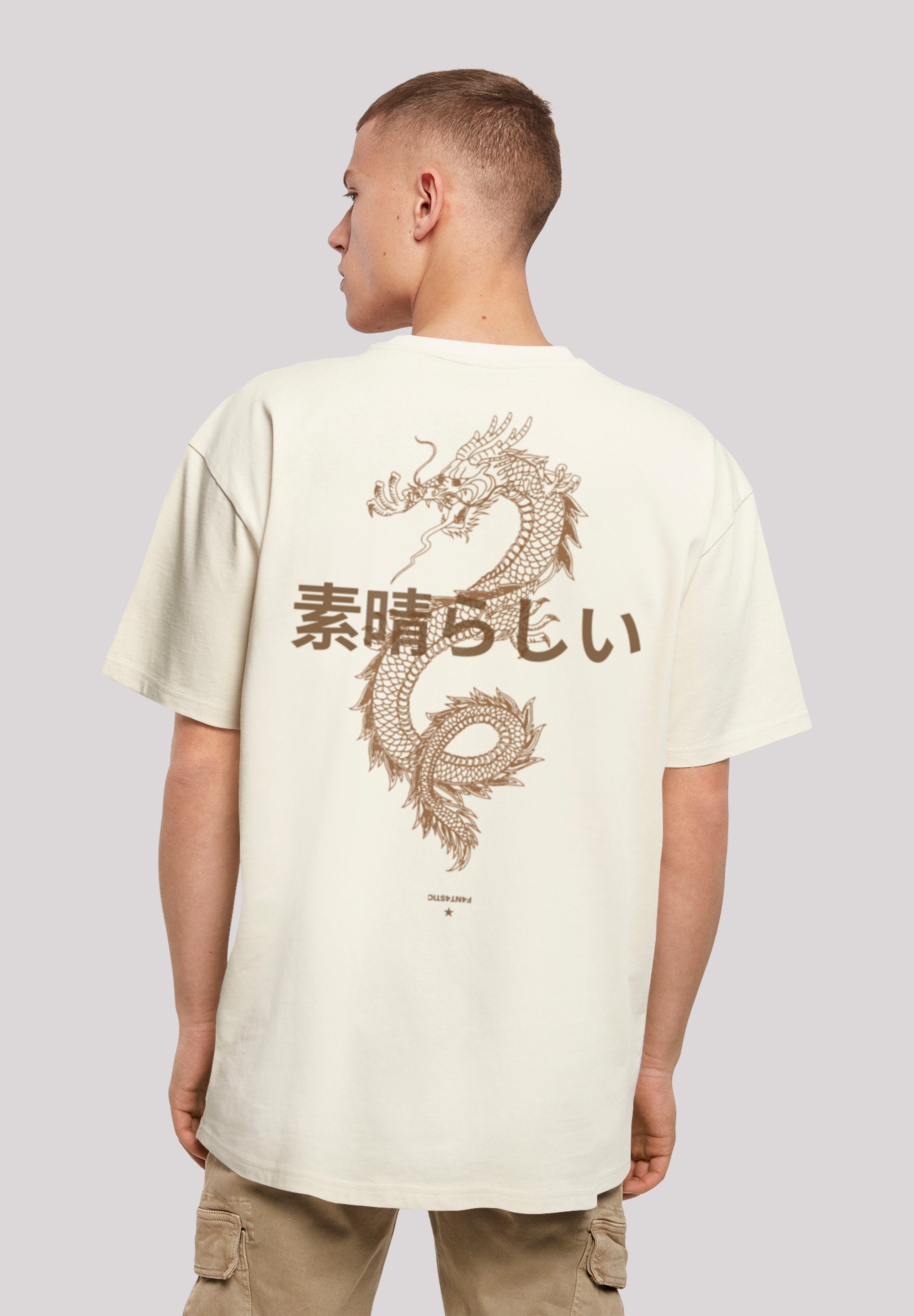 F4NT4STIC T-Shirt Drache Lila sand Print