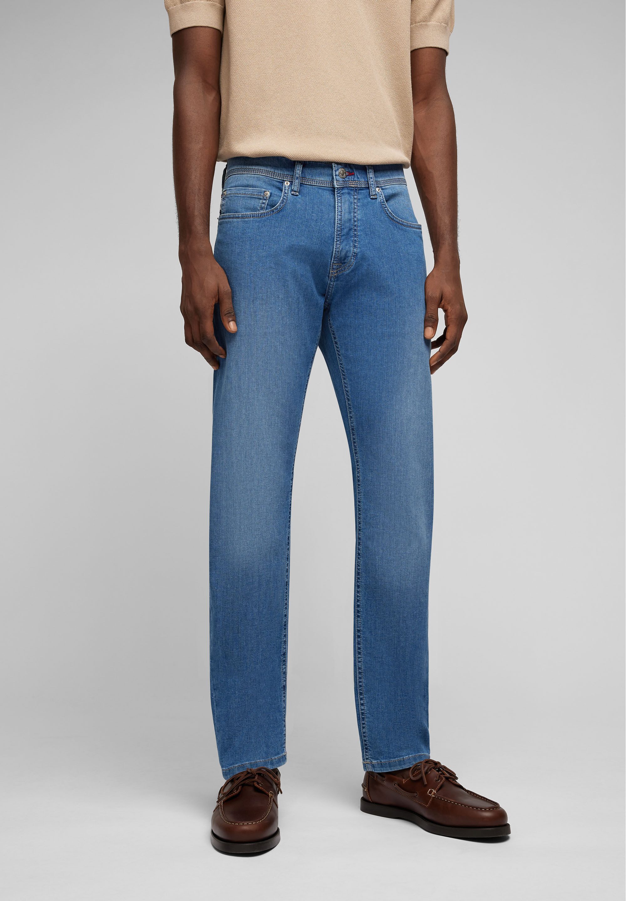 HECHTER PARIS Tapered-fit-Jeans aus Baumwoll-Elasthan-Mix