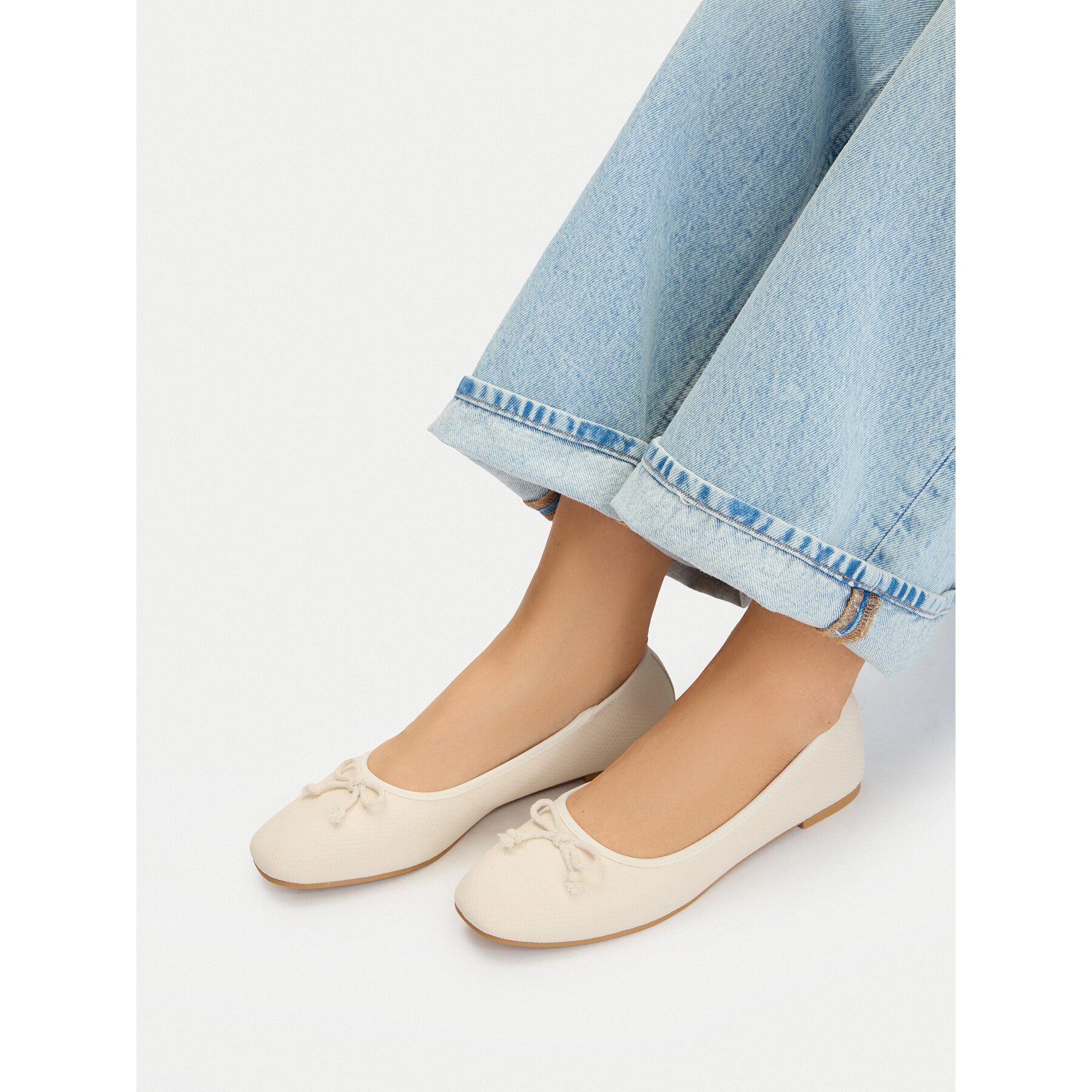 Jenny Jenny Damen-Ballerinas in Creme Ballerina