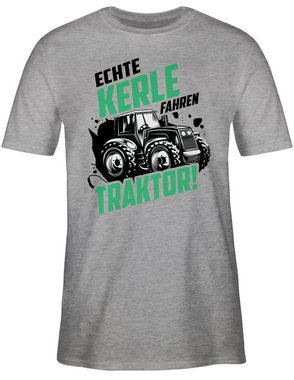 Shirtracer T-Shirt Echte Kerle fahren Traktor Trecker Landwirt Bauer Geschenk Fahrzeuge