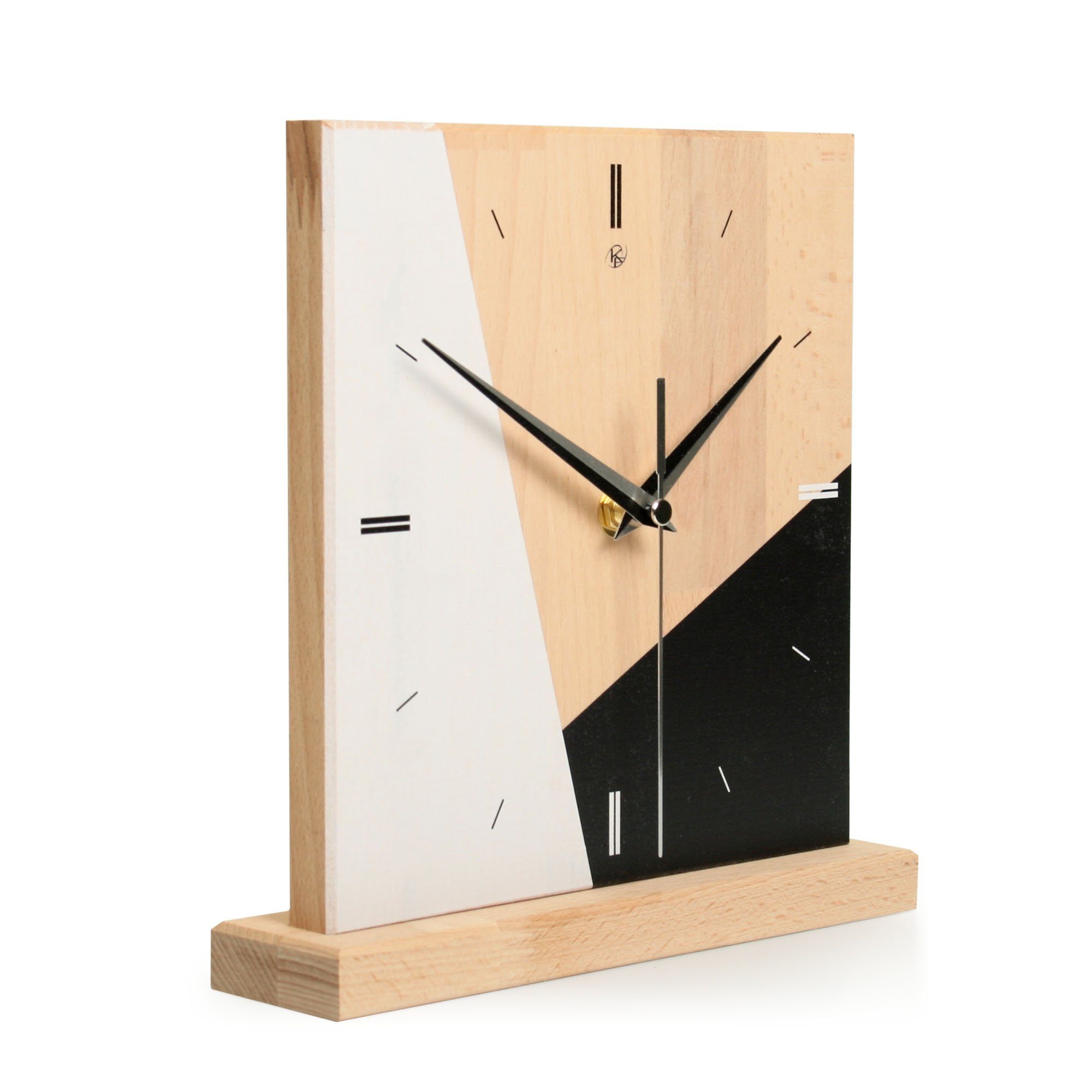 Kreative Feder Standuhr Designer-STANDUHR „Triangle“ aus Massivholz, ohne T günstig online kaufen