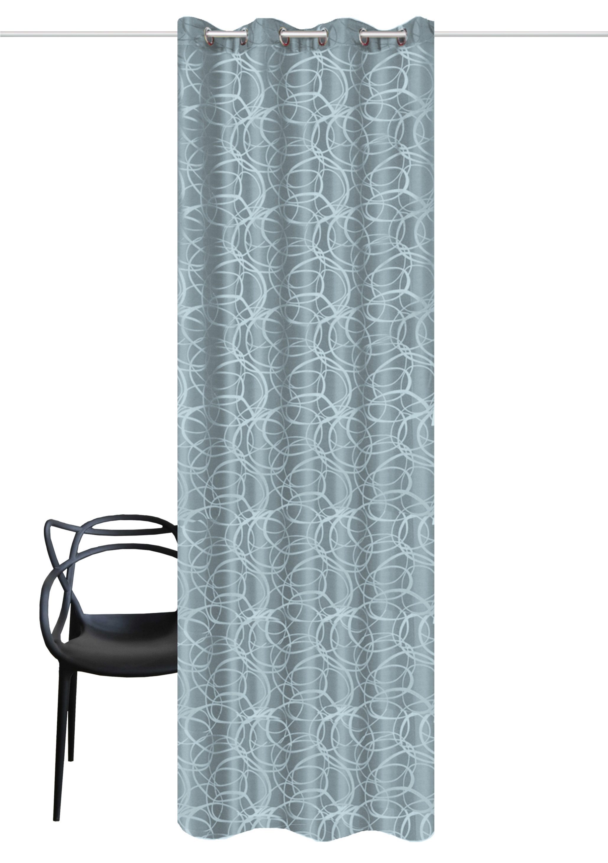 HOME WOHNIDEEN Gardine "LENNY" Ösen 1 Stk. tlg. DEKOSTOFF, JACQUARDMUSTERUN günstig online kaufen