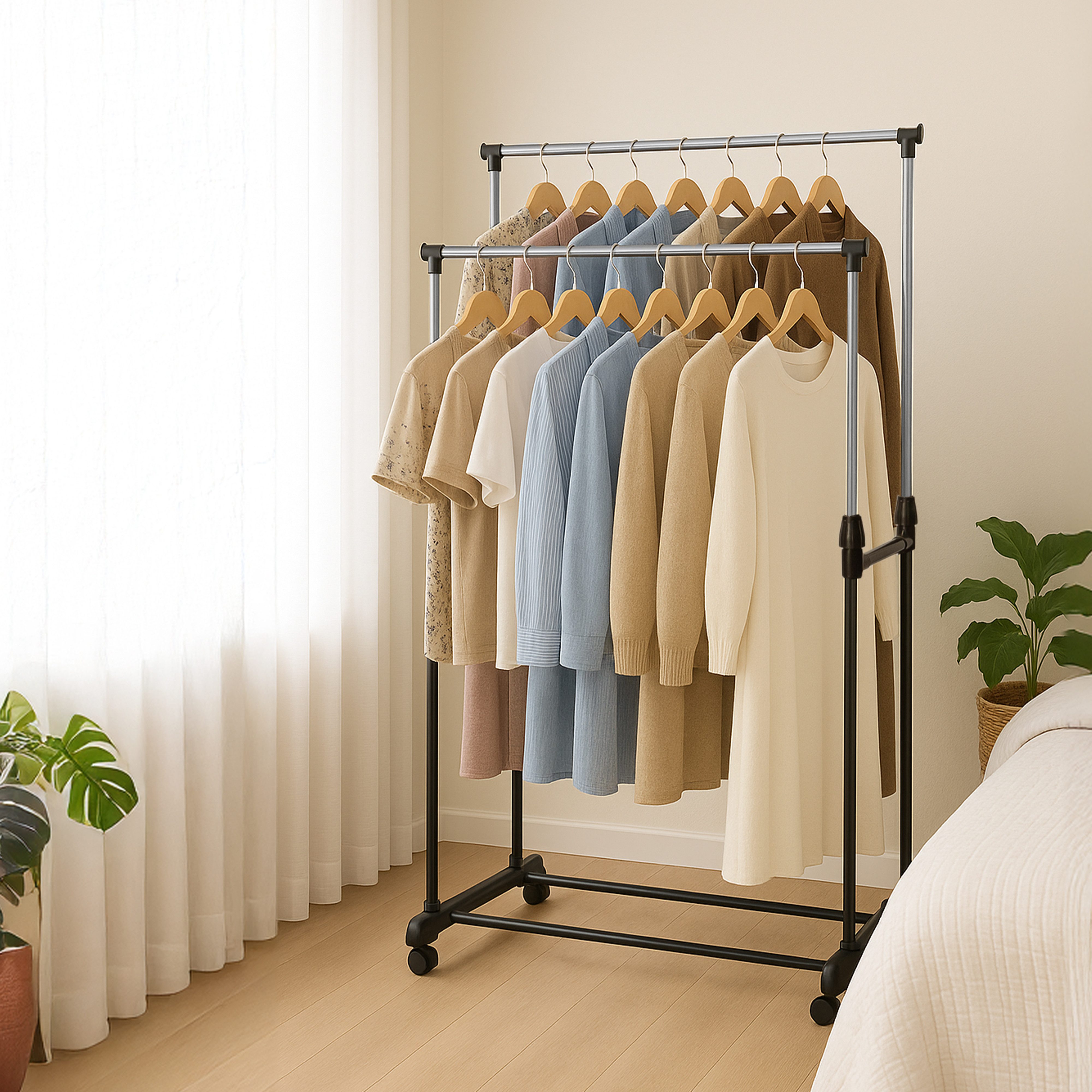 Grafner Wäscheständer Kleiderständer Kleiderstange Metall schwarz höhenvers günstig online kaufen