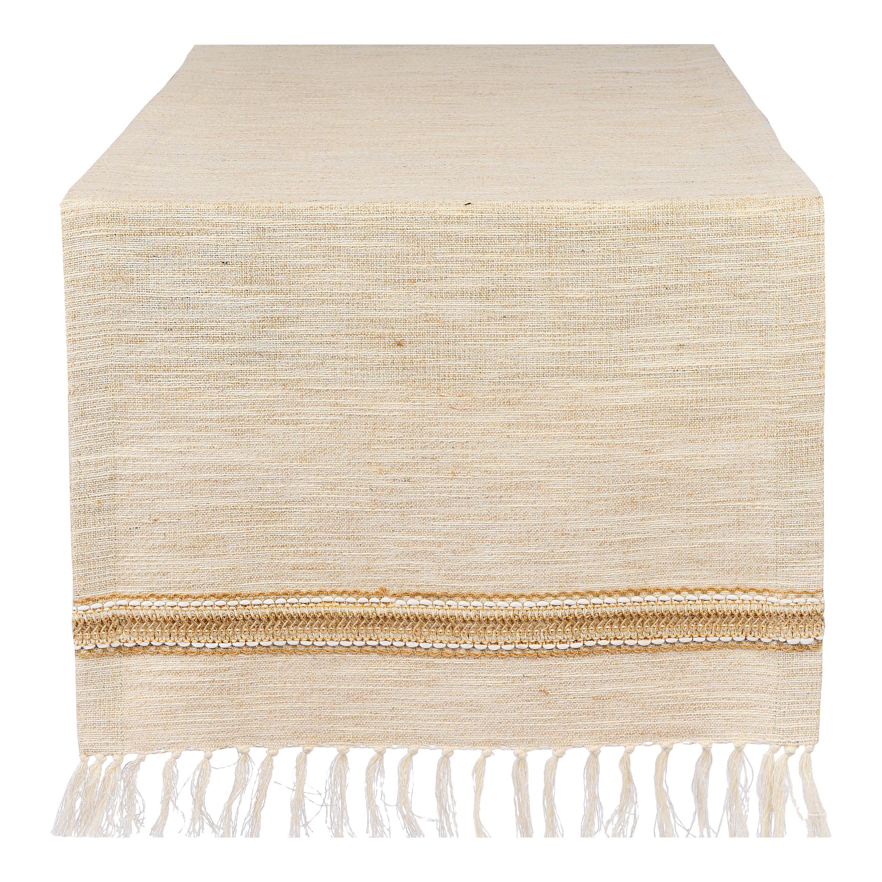 Depot Tischdecke Tischläufer Structure (Packung, 1 Stück Tischläufer), aus Baumwolle, L 150 Zentimeter, B 40 Zentimeter