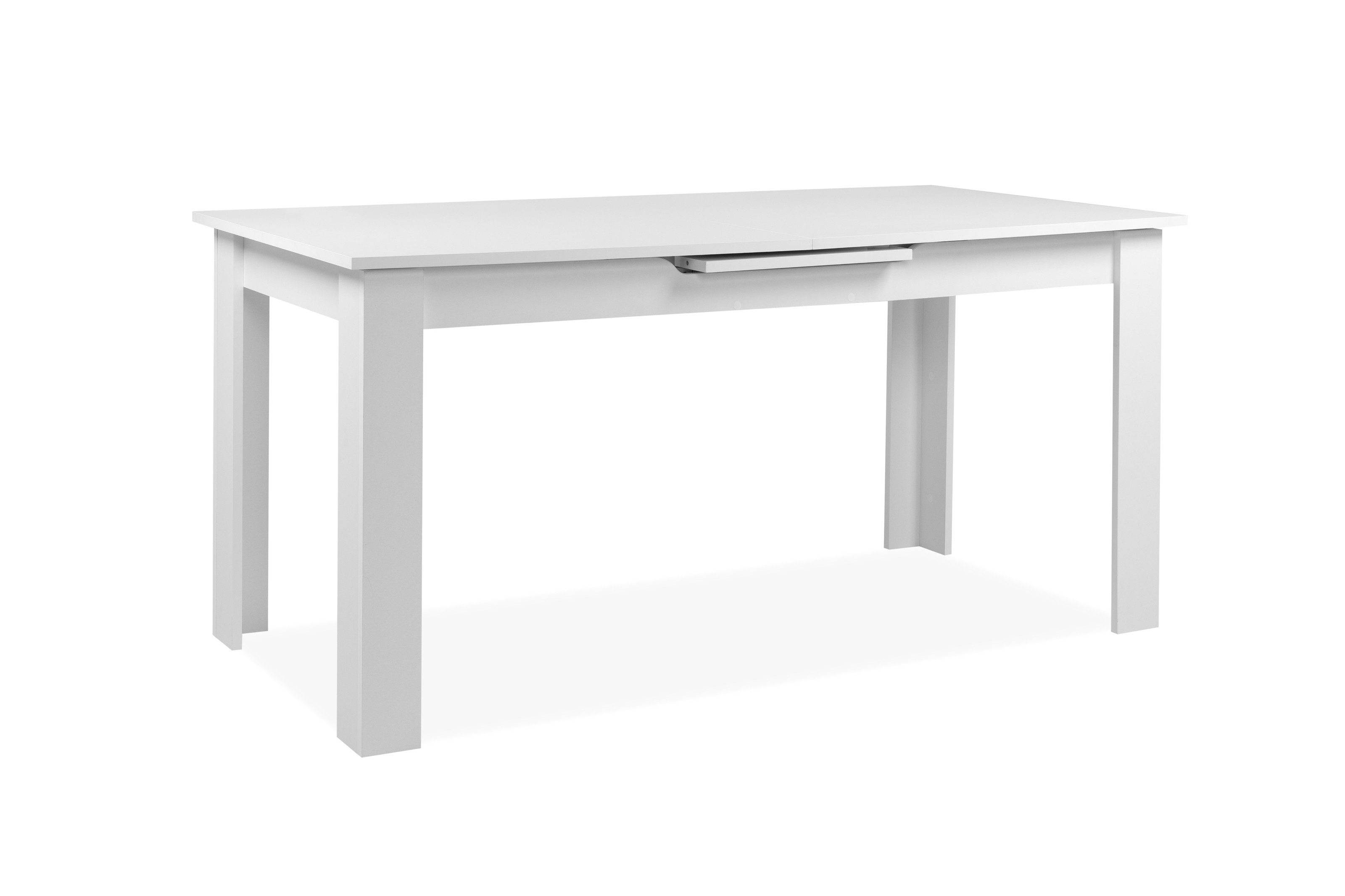 Finori Kulissentisch ausziehbar bis 200cm, in Weiß - 160/200x75x80cm (BxHxT)