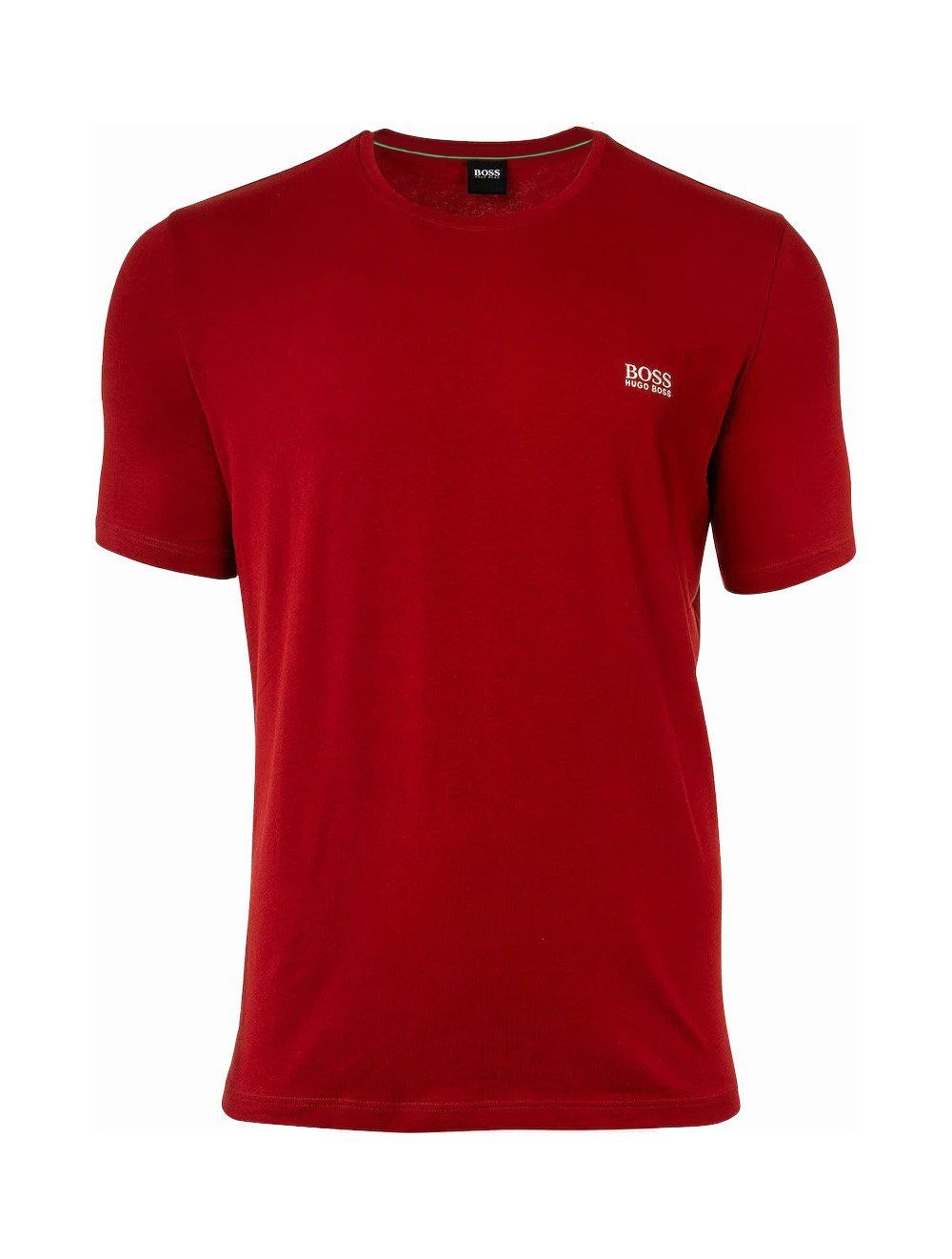 BOSS Kurzarmshirt Hugo Boss Herren T-Shirt mit Logo Print auf der Brust und Kontrast Logo