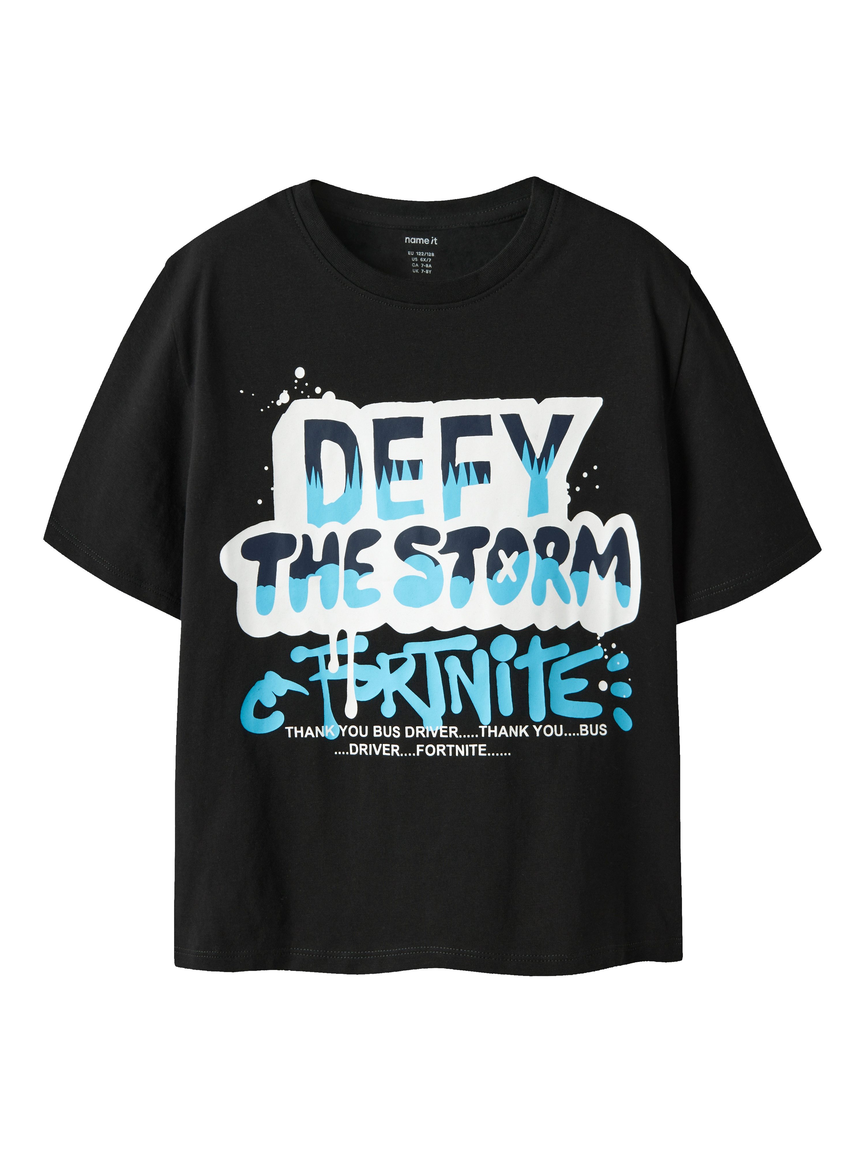 Name It T-Shirt NKMMOD FORTNITE SS NREG TOP BOX NOOS BFU Baumwollmischung, mit "Fortnite" Frontdruck