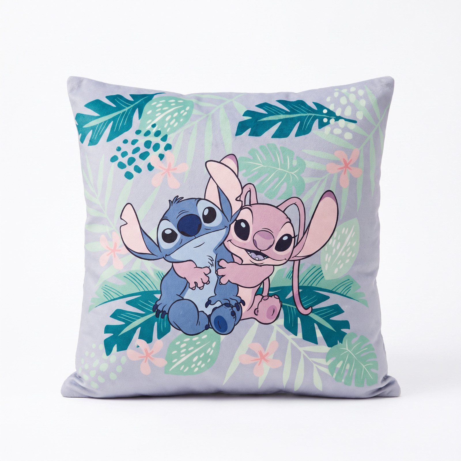 Disney Dekokissen Disney Lilo und Stitch Angel Velours Kissen – Dekokissen 35x35x5 cm