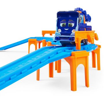 Spin Master Spielzeug-Auto Mighty Express Schienen-Set mit Push-and-Go Zug Mechaniker Milo