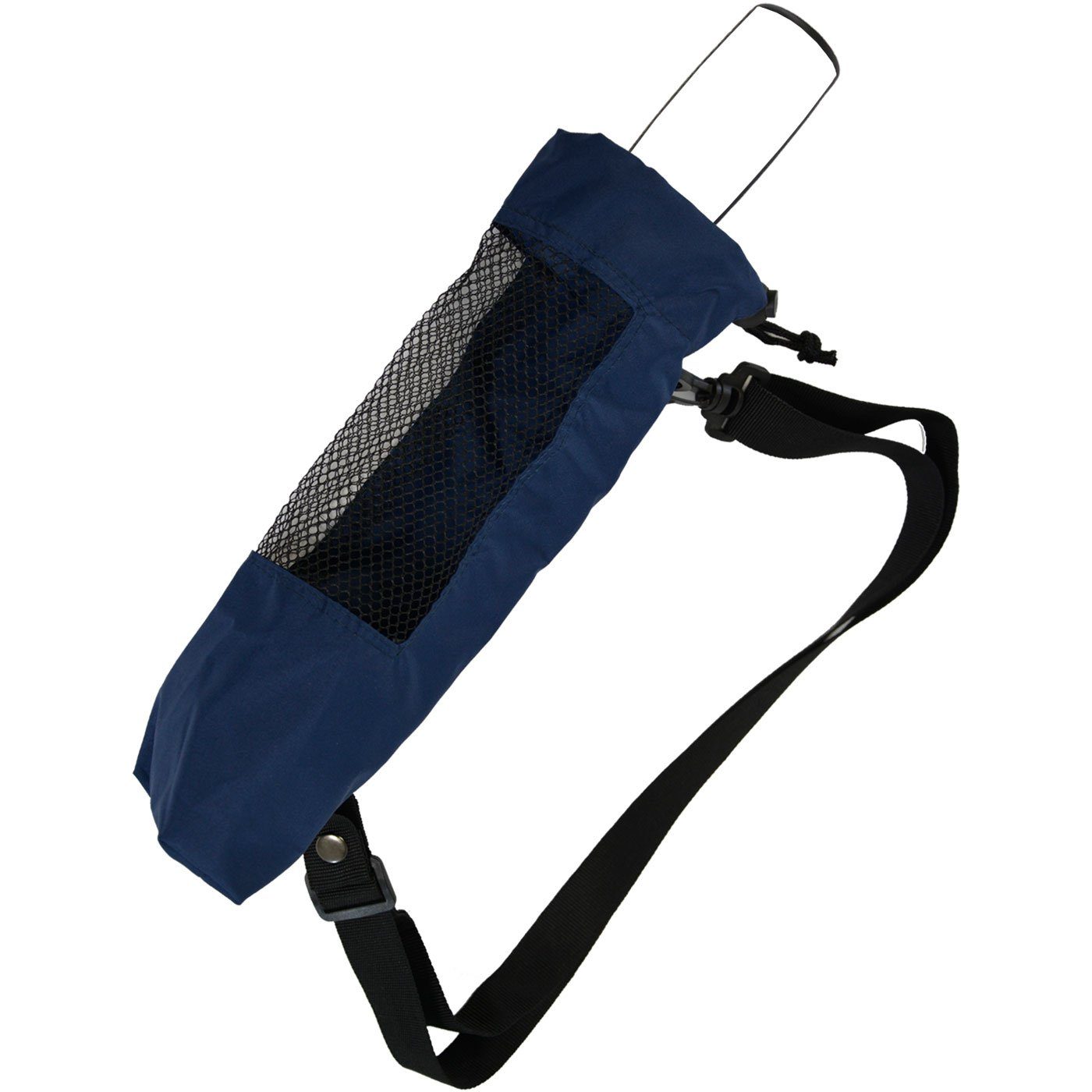 iX-brella Taschenregenschirm Trekking Hülle für zum Taschenschirme, Umhängen navy innovativ blau