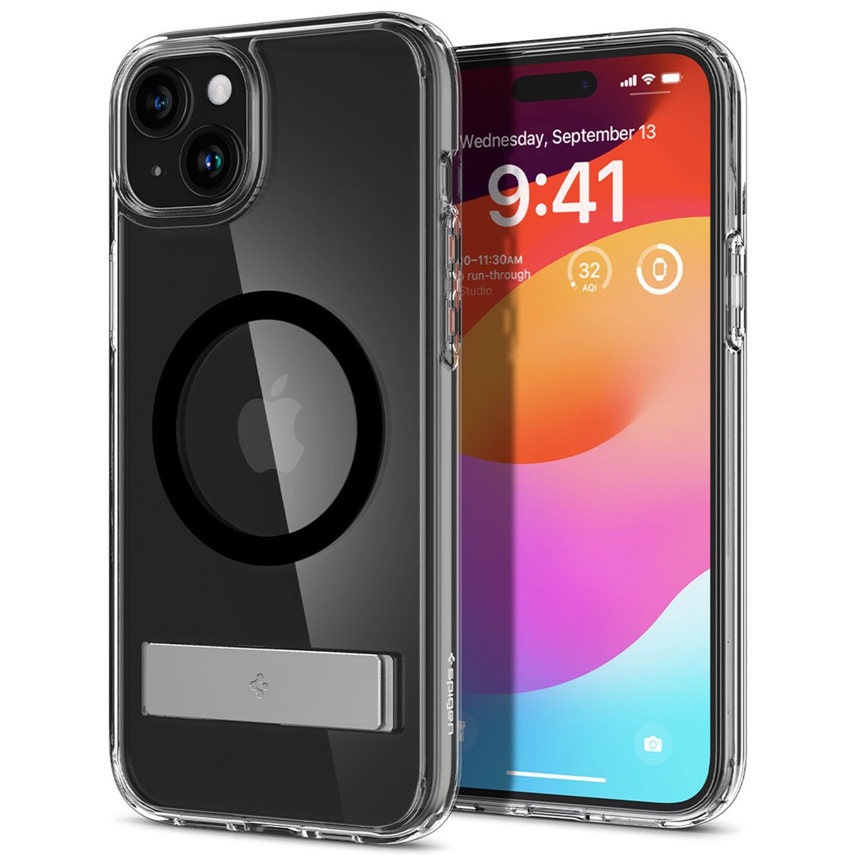 Spigen Backcover Spigen Ultra Hybrid S MagSafe Back Cover Apple iPhone 15 - Schwarz