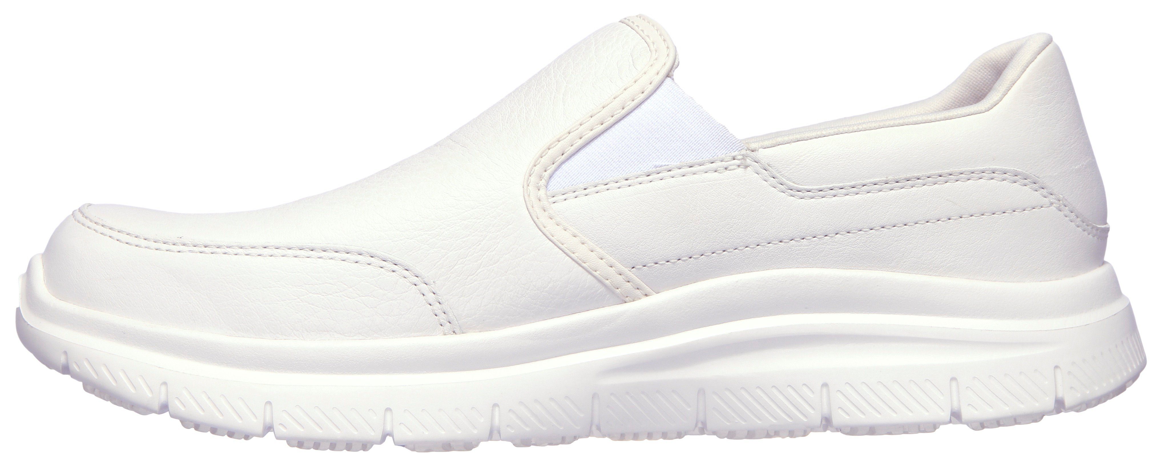 Skechers FLEX ADVANTAGE SR Berufsschuh Slipper für Gastronomie, Pflege, Krankenhaus mit Stretcheinsatz