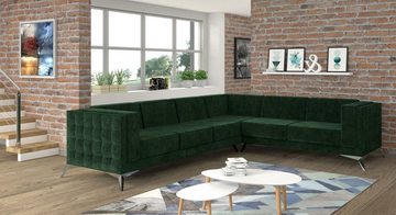 JVmoebel Ecksofa, Stoff L-Form Couch Wohnlandschaft Ecksofa Garnitur Design Modern