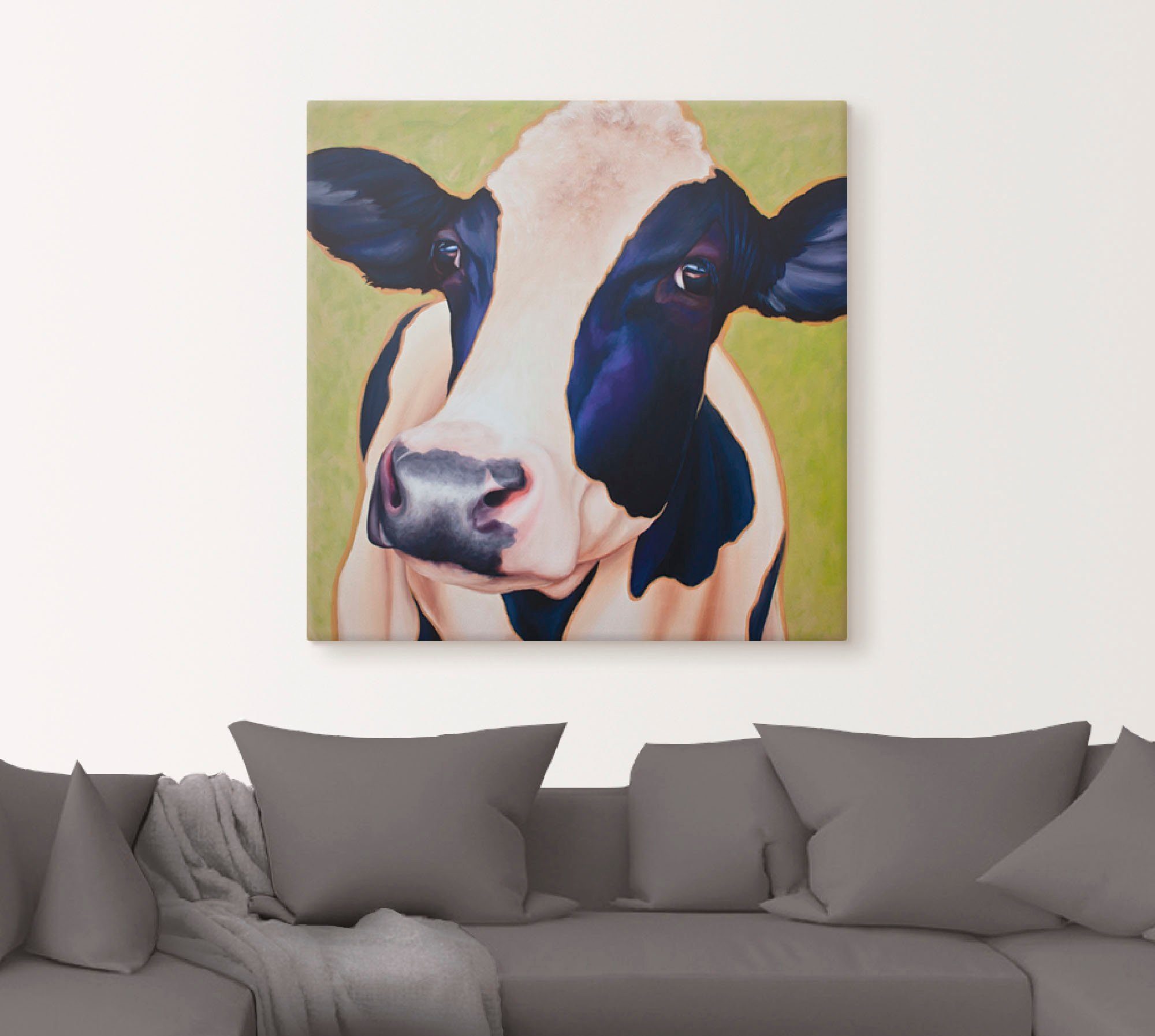 Kuh (1 Wandaufkleber als Haustiere in Poster Artland versch. oder Leinwandbild, Größen Wandbild Paula, St),