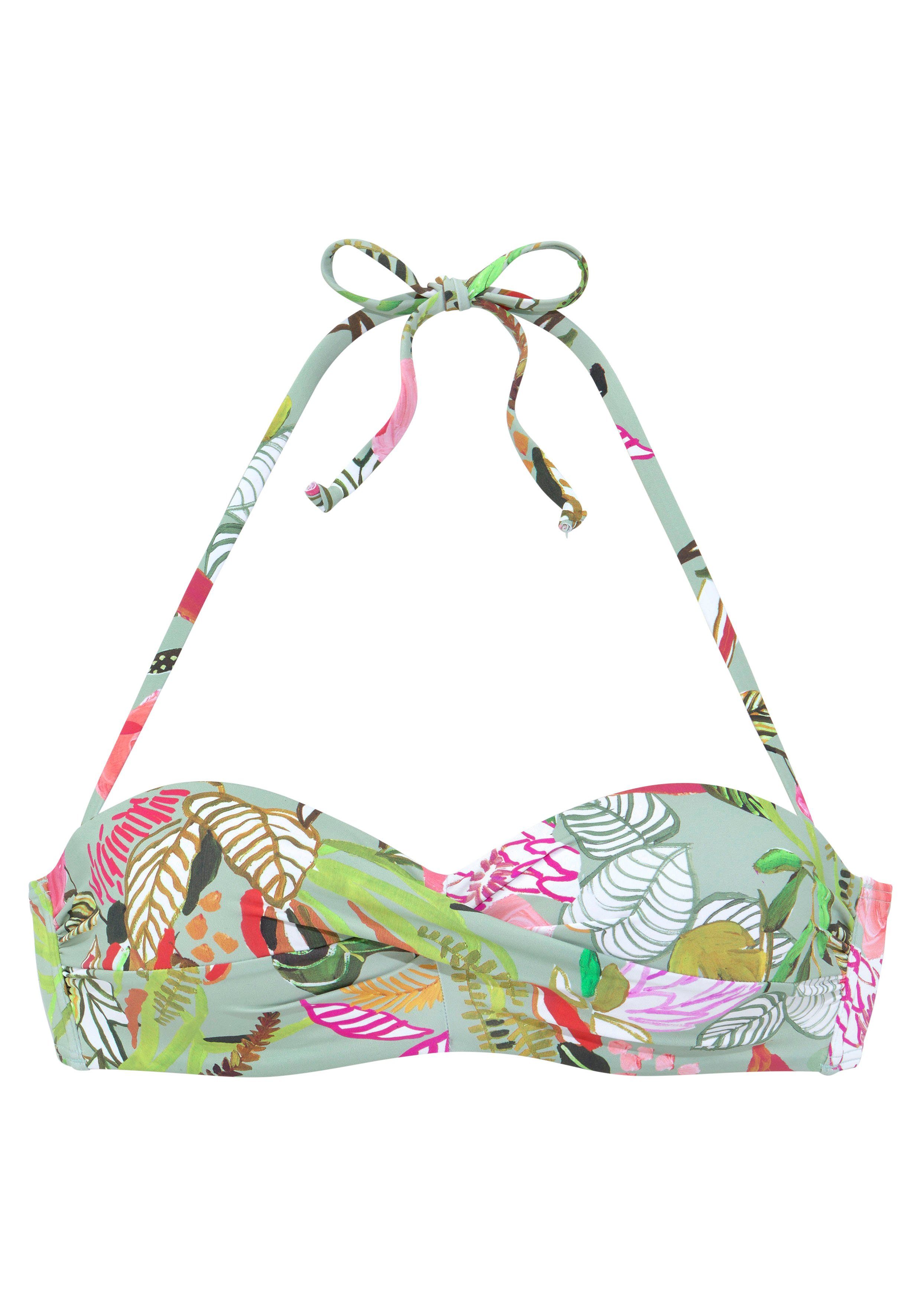 s.Oliver Bügel-Bandeau-Bikini-Top Herst, im floralen Design günstig online kaufen