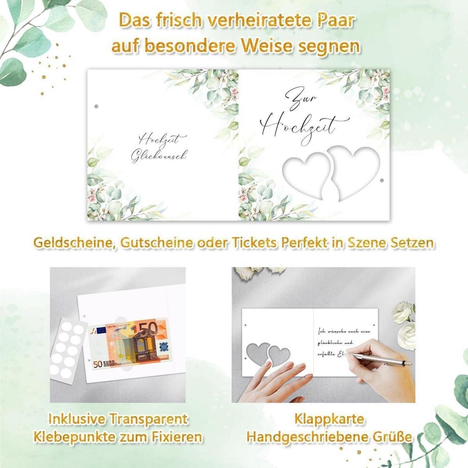 LuxusKollektion Geschenkbox Geldgeschenk Hochzeit Brautpaar Geschenkbox Herz Holzspäne Liebe – Bild 4 von 5