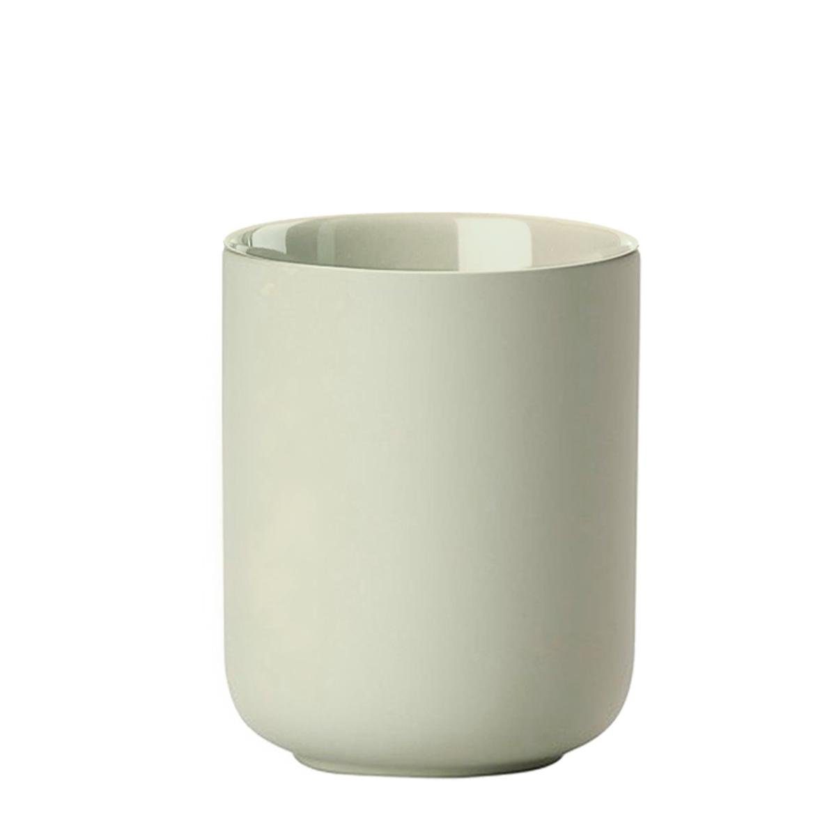 Zone Denmark Zahnputzbecher ZONE Zahnbürstenbecher UME Eucalyptus Keramik mit Soft-Touch, (Stück)
