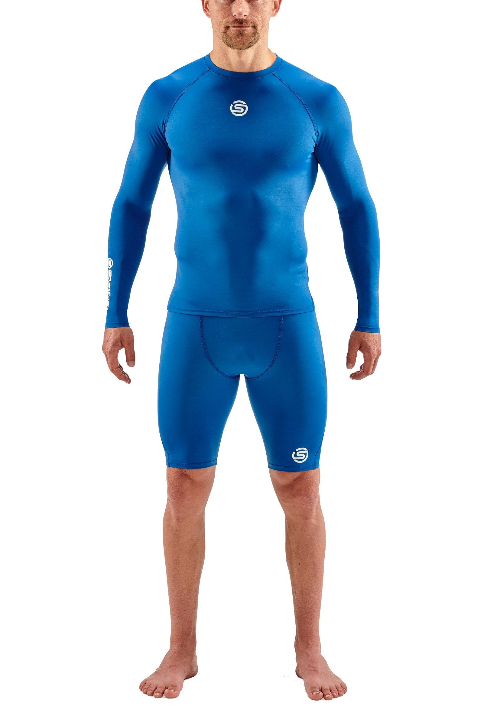 Skins Langarmshirt 1-Series Long Sleeve (enganliegend) blau Herren