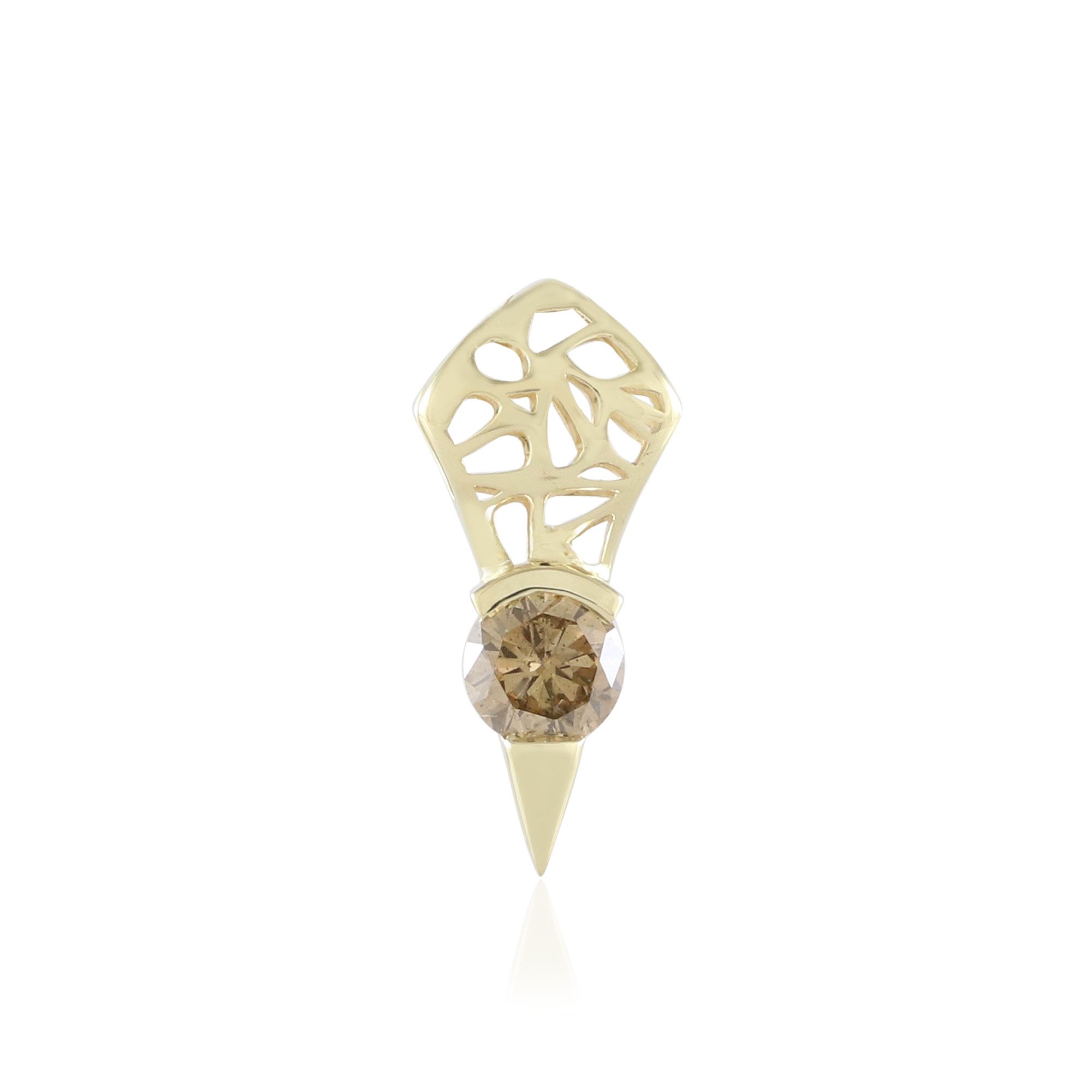 Kettenanhänger Champagner-Diamant-Gold-Anhänger