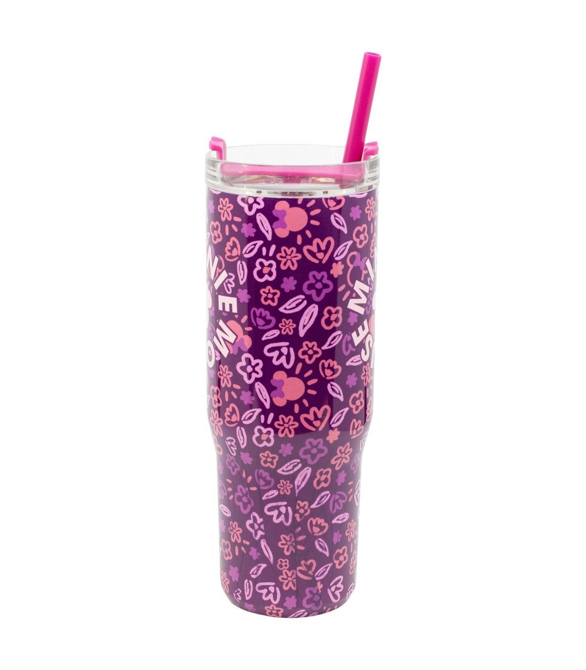 Disney Minnie Mouse Thermobecher XL Cool Mug 920 ml Edelstahl Thermobecher mit Strohhalm, Edelstahl