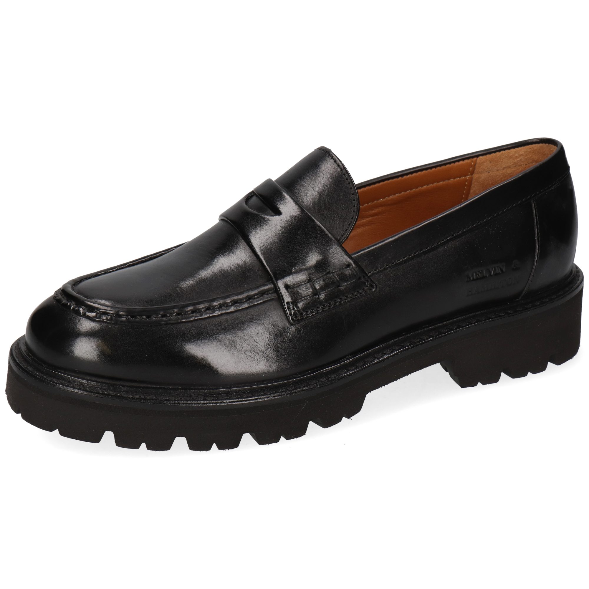 Melvin & Hamilton Regine 6 Leder-Loafers für Damen Loafer Plateausohlen, Echtes Leder, Vegetabile Gerbung