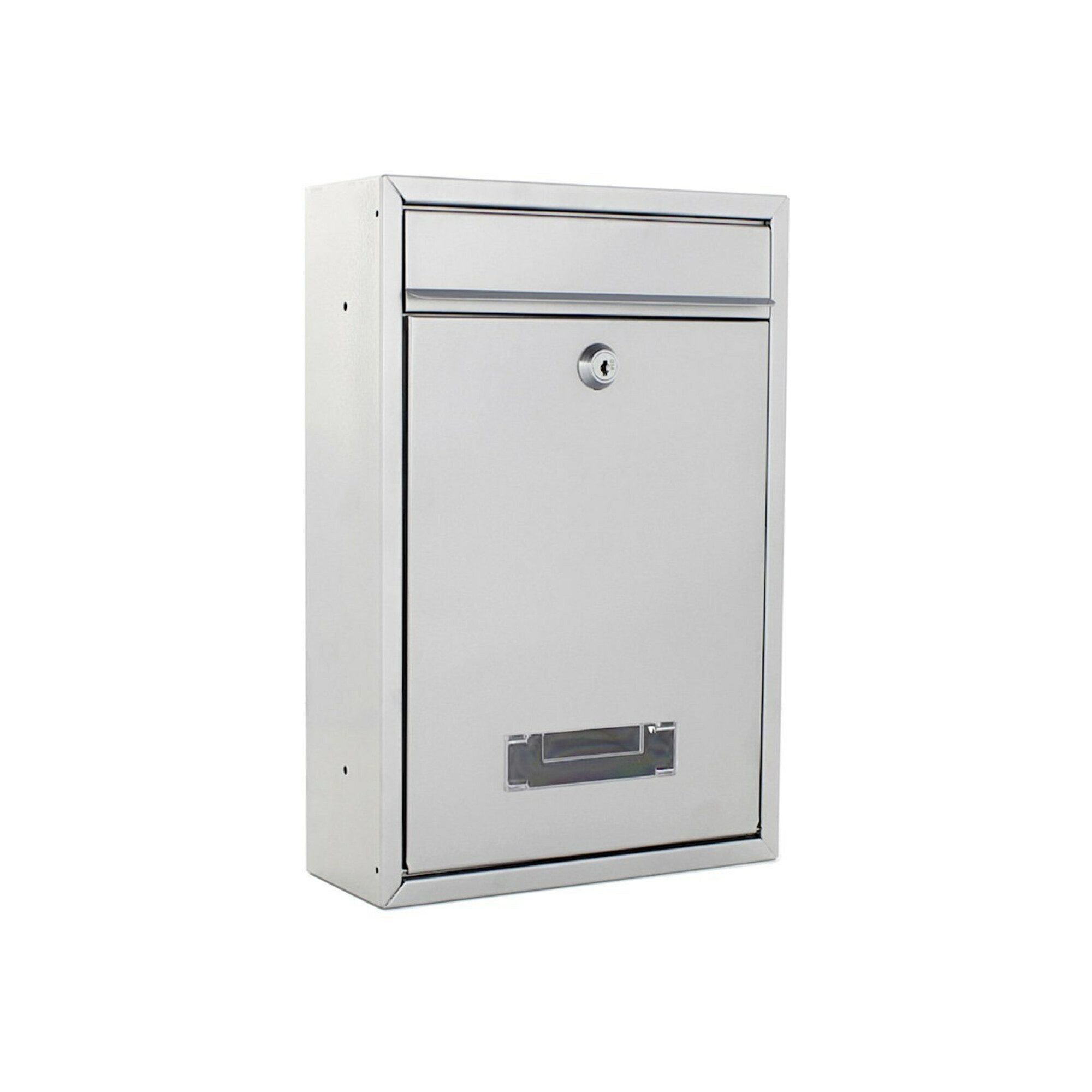 ROTTNER Briefkasten ROTTNER Briefkasten Tarvis mit Zylinderschloss silber